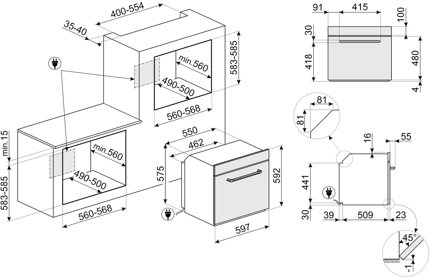Smeg Backofen  »SF6905N1«