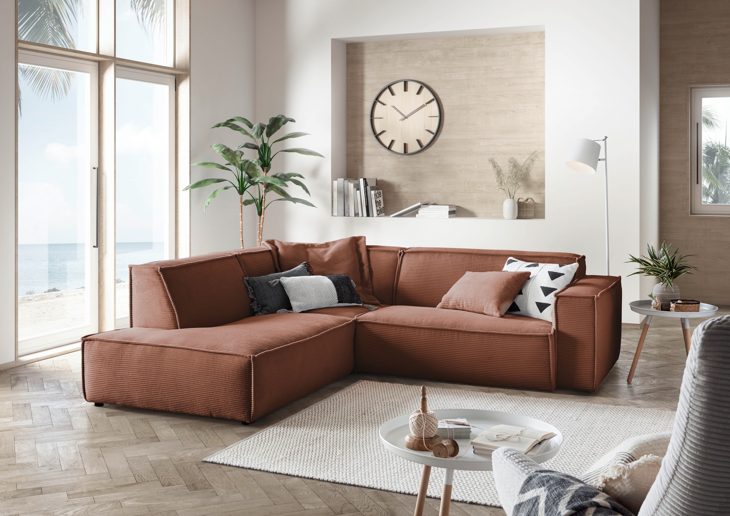 3C Candy Ecksofa »Matteo in elegant, kubischer Formensprache, bequem, L-For günstig online kaufen