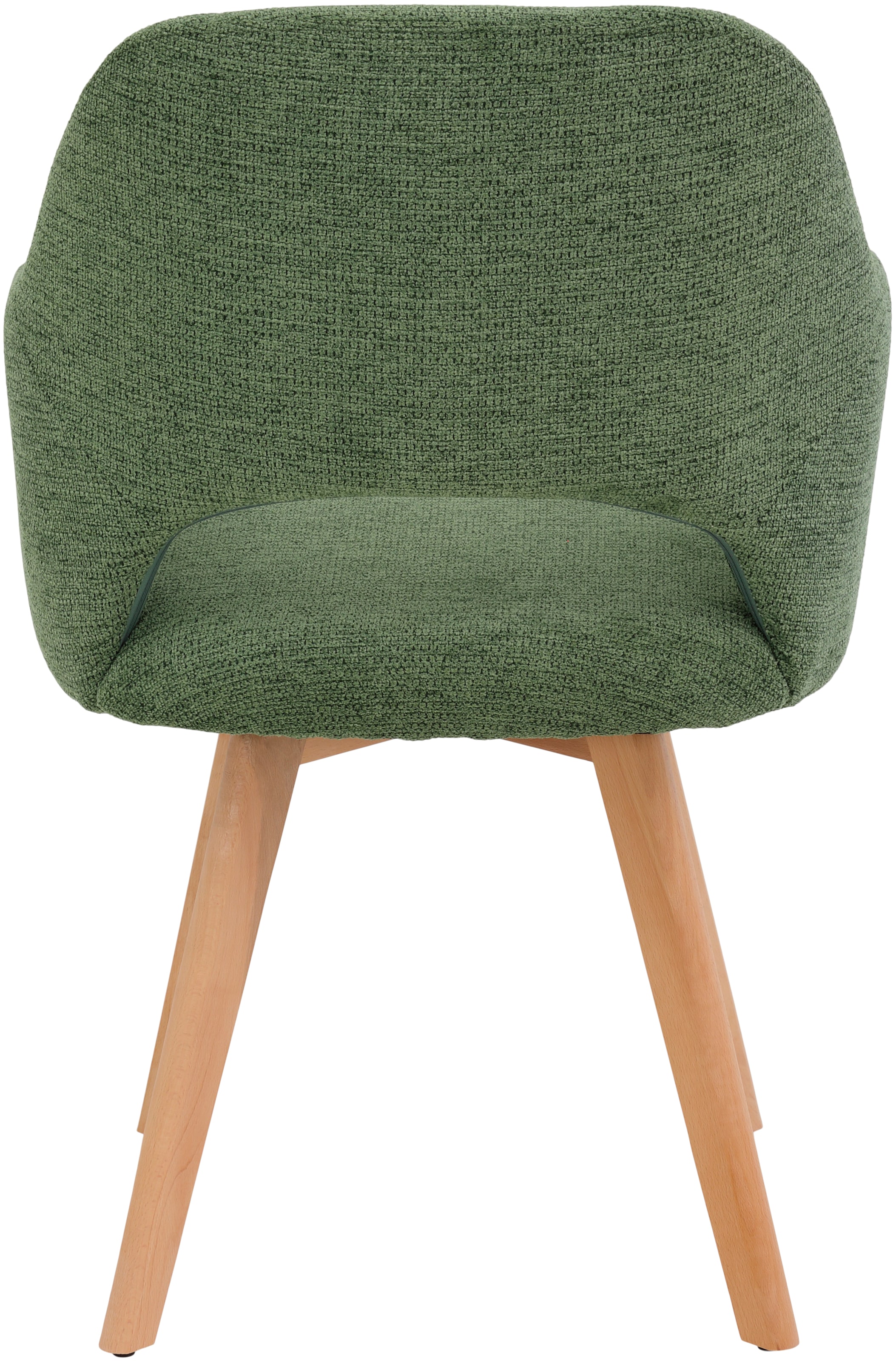 HELA Armlehnstuhl »SOFIA Armlehnenstuhl mit Massivholzgestell, Bezug Webstoff« (Set) 2 Stk.Esszimmerstuhl, Sessel mit Armlehnen, dezenter Rückenausschnitt