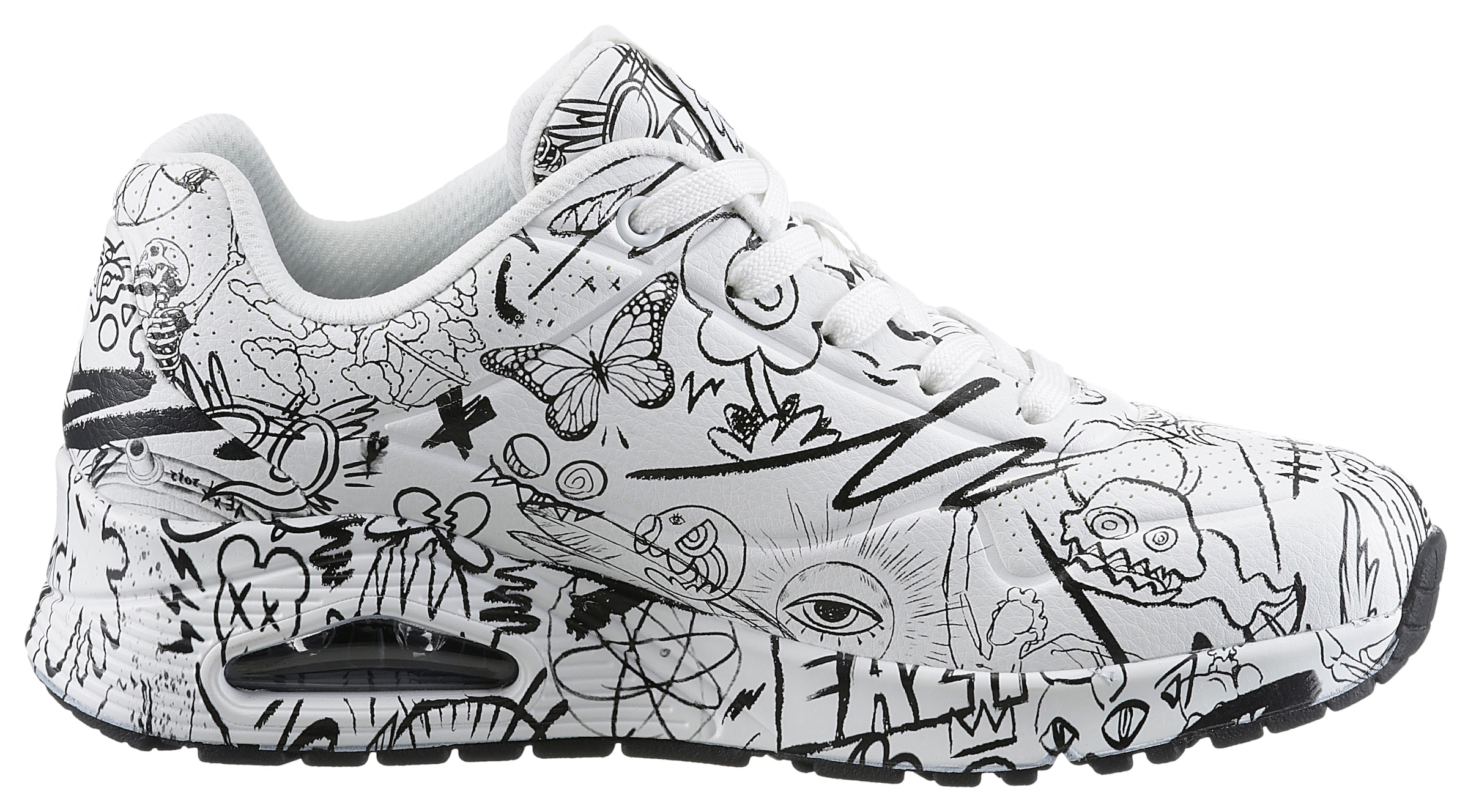 Skechers Sneaker »UNO-PROCESS SKETCH«  mit coolem Sketchprint, Freizeitschuh, Halbschuh, Schnürschuh
