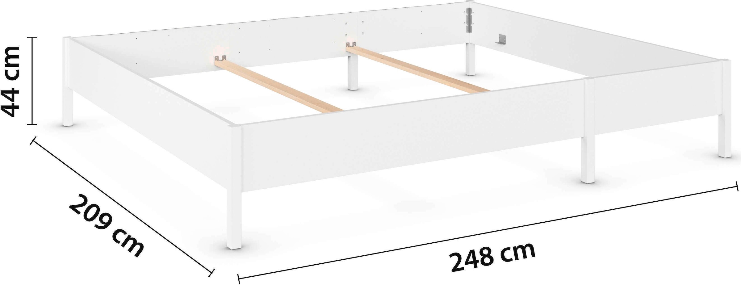 rauch Bett »Familienbett XXL Familiengröße Ehebett Doppelbett umbaubar«, Liegefläche 240x200 270x200 verschiedene Kopfteile MADE IN GERMANY