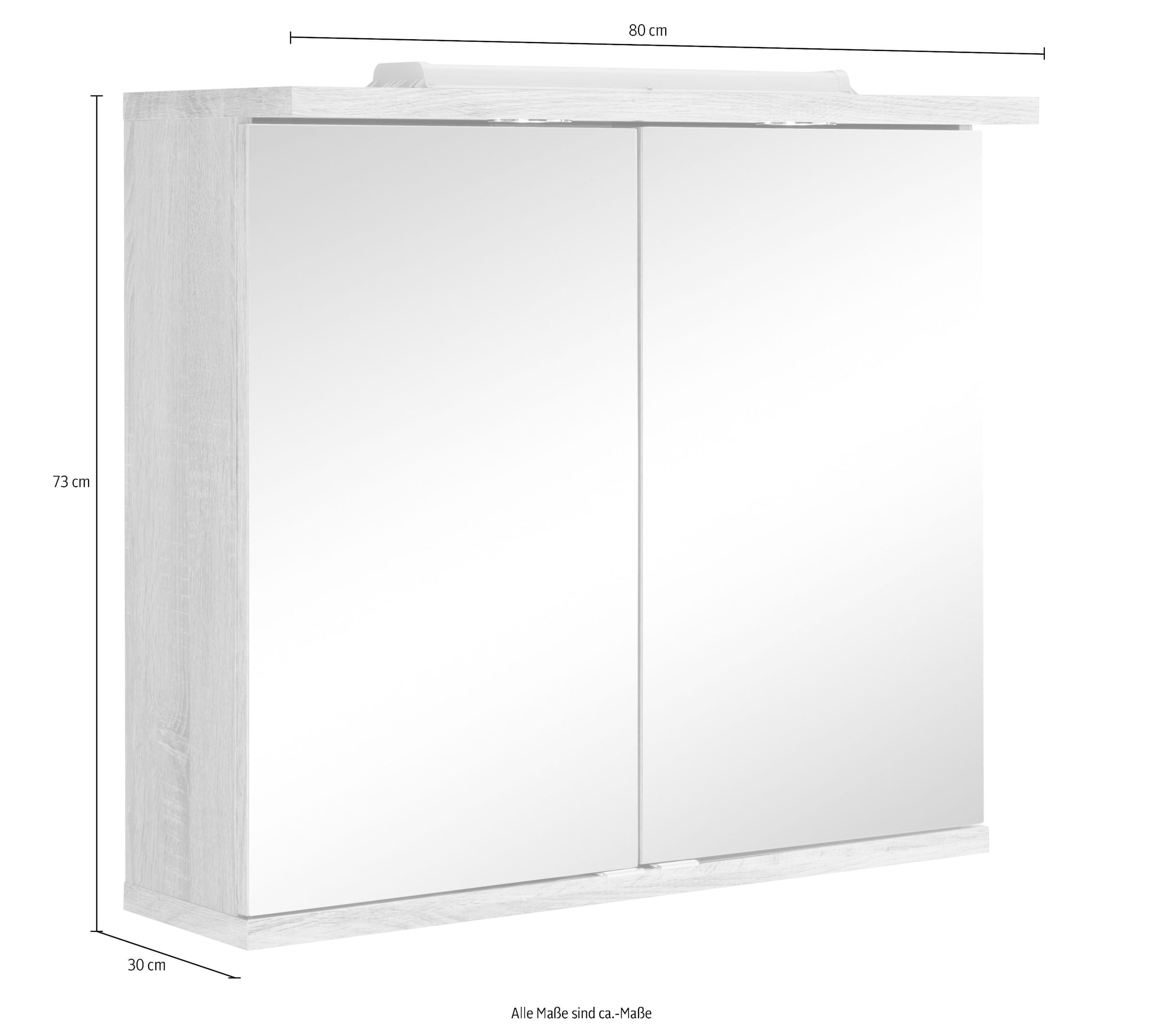 Homexperts Spiegelschrank »Nusa«, und Schalter-Steckdosen-Box mit jetzt im LED-Beleuchtung cm, 80 Breite %Sale