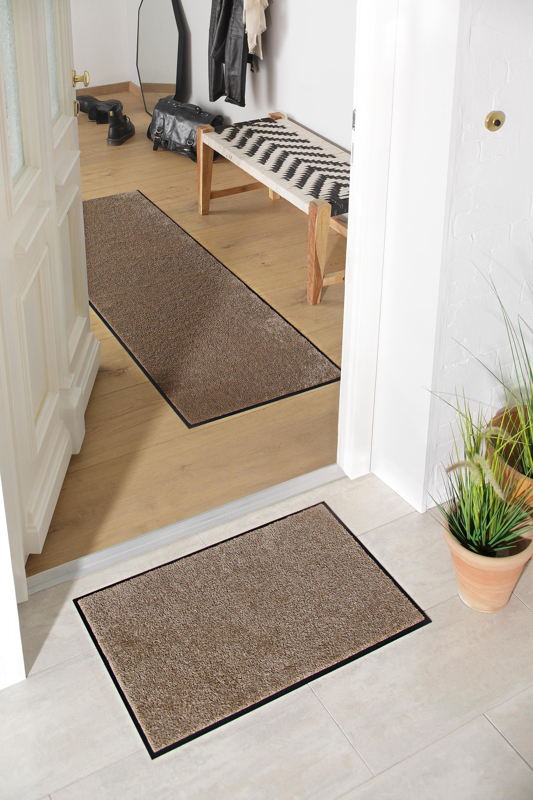 my home Fußmatte »Lavea«, rechteckig, 9 mm Höhe, Schmutzfangmatte, Uni-Farb günstig online kaufen