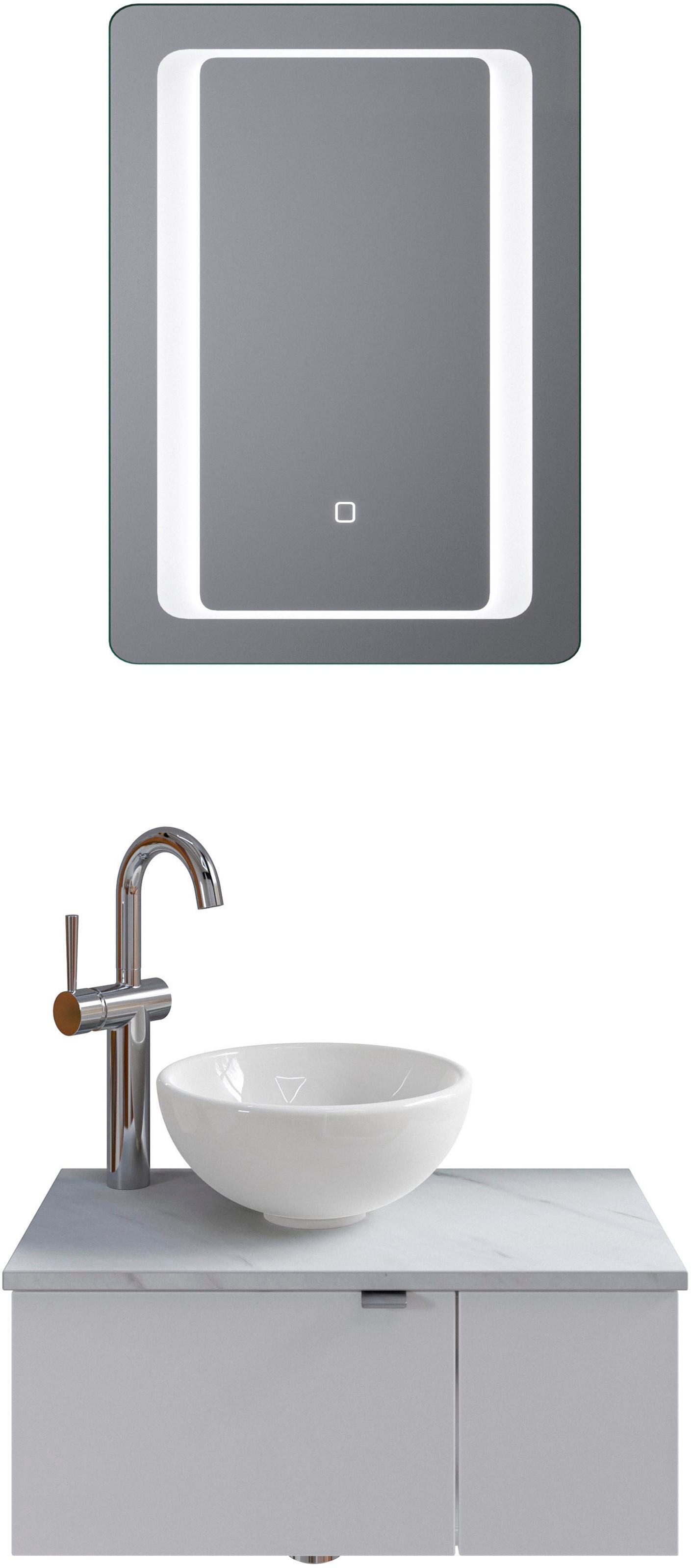 Saphir Badmöbel-Set »Serie 6915«, (4 St.), Gäste-Bad, 61 cm breit, mit LED- günstig online kaufen