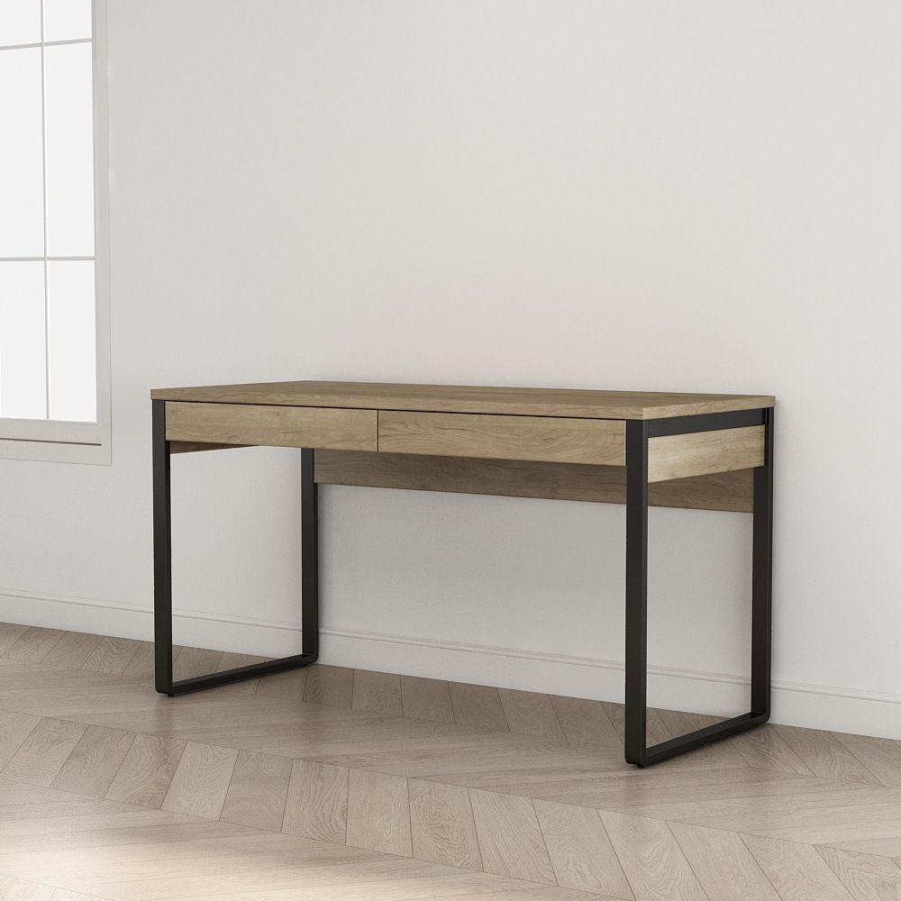 OTTO home Schreibtisch »Moid, Computertisch im modernen Design,« Breite 120/140/160 cm, mit Metallbeinen & Schublade