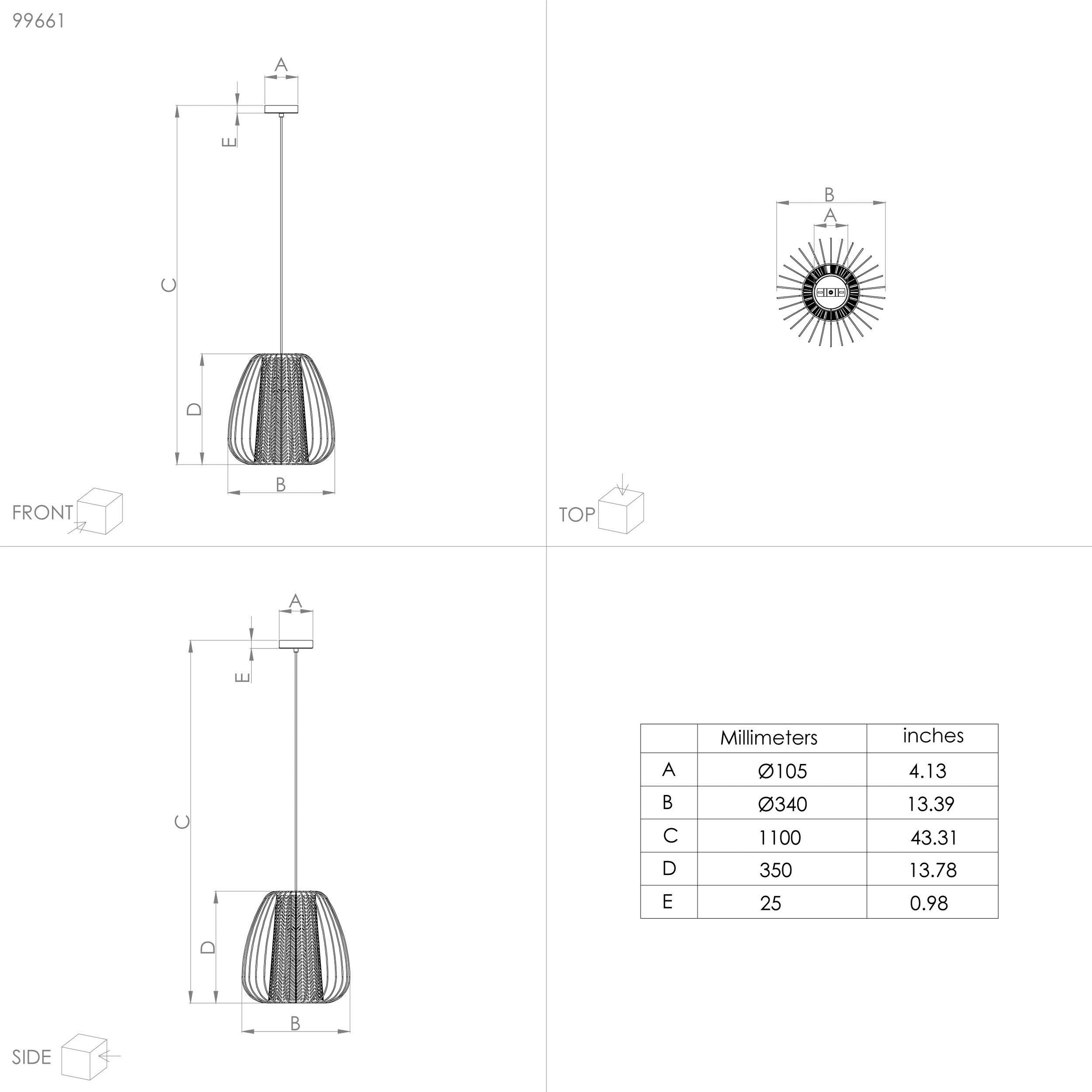 EGLO Hängeleuchte »CURASAO Pendellampe, Stahl und Textil, E27, IP20, Esstischlampe, Lampe«, Leuchtmittel E27 | Leuchtmittel wechselbar-ohne Leuchtmittel, Elegante Hängelampe für Esszimmer, Küche oder Wohnzimmer
