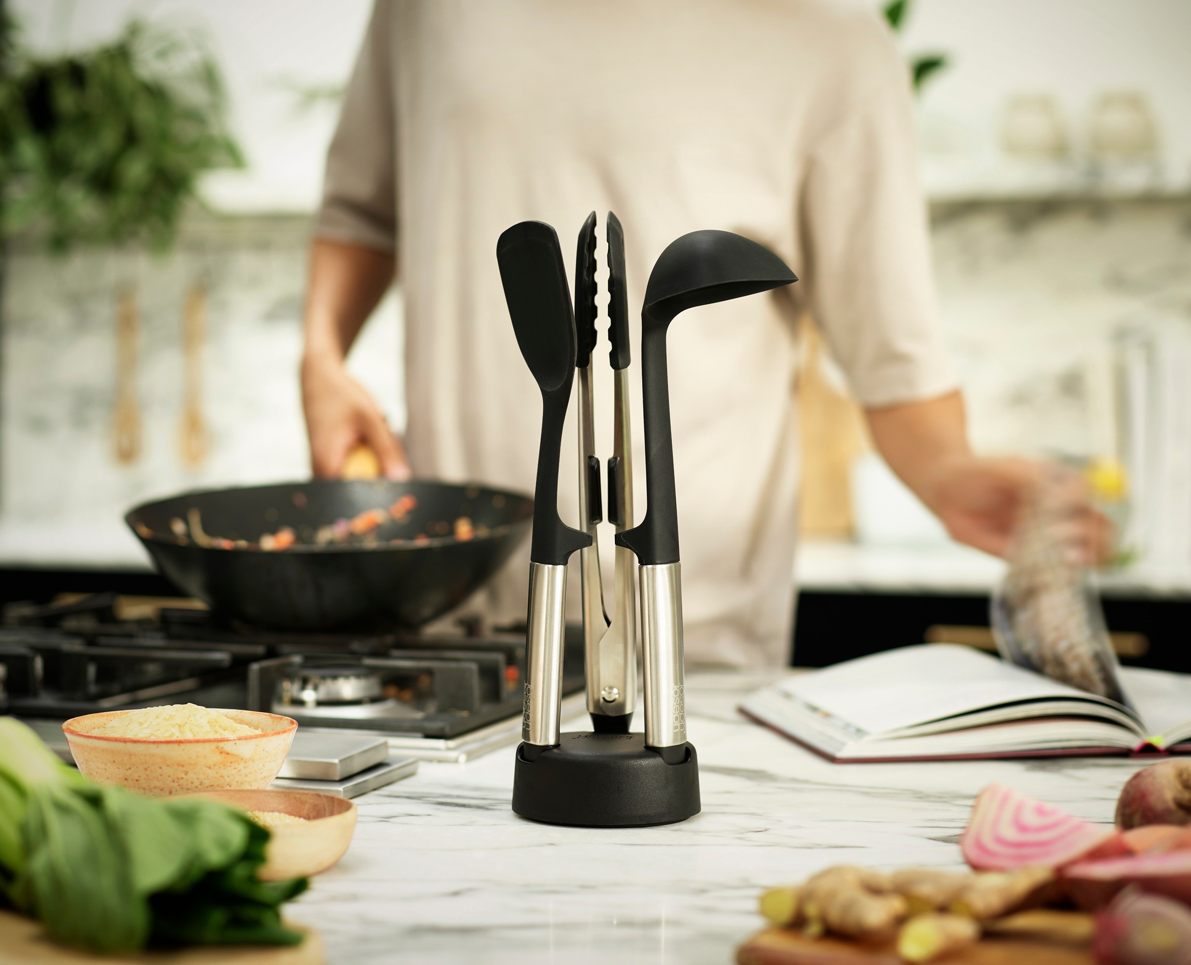 Joseph Joseph Kochbesteck-Set »Elevate Fusion 3pc Silicone Set«, (Set, 4 tlg.), BPA-frei