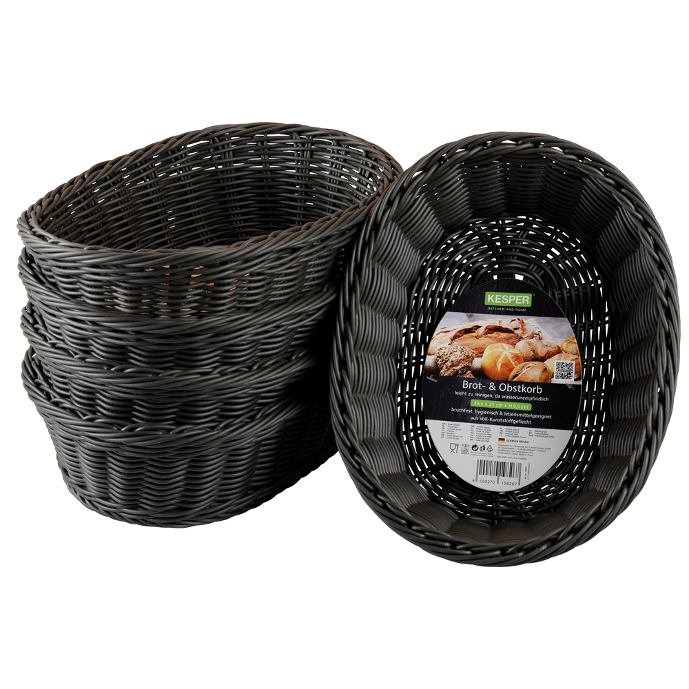 KESPER® Brotkorb »Brot- und Obstkorb, 5er Set«, (Set, 5 tlg.), Breite ca. 29,5 cm