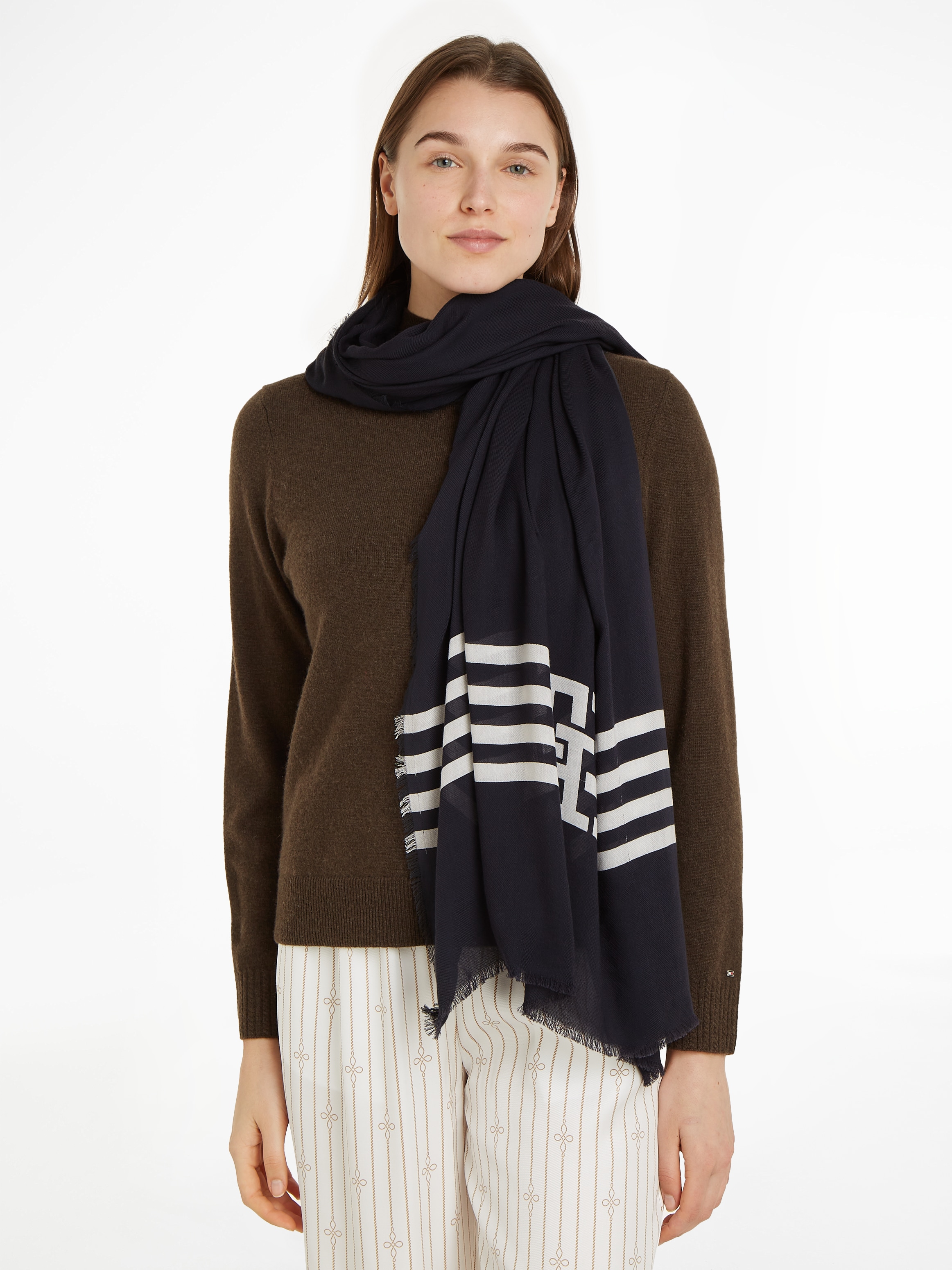 Tommy Hilfiger Schal »TH NAVAL SCARF«, mit Logoprägung