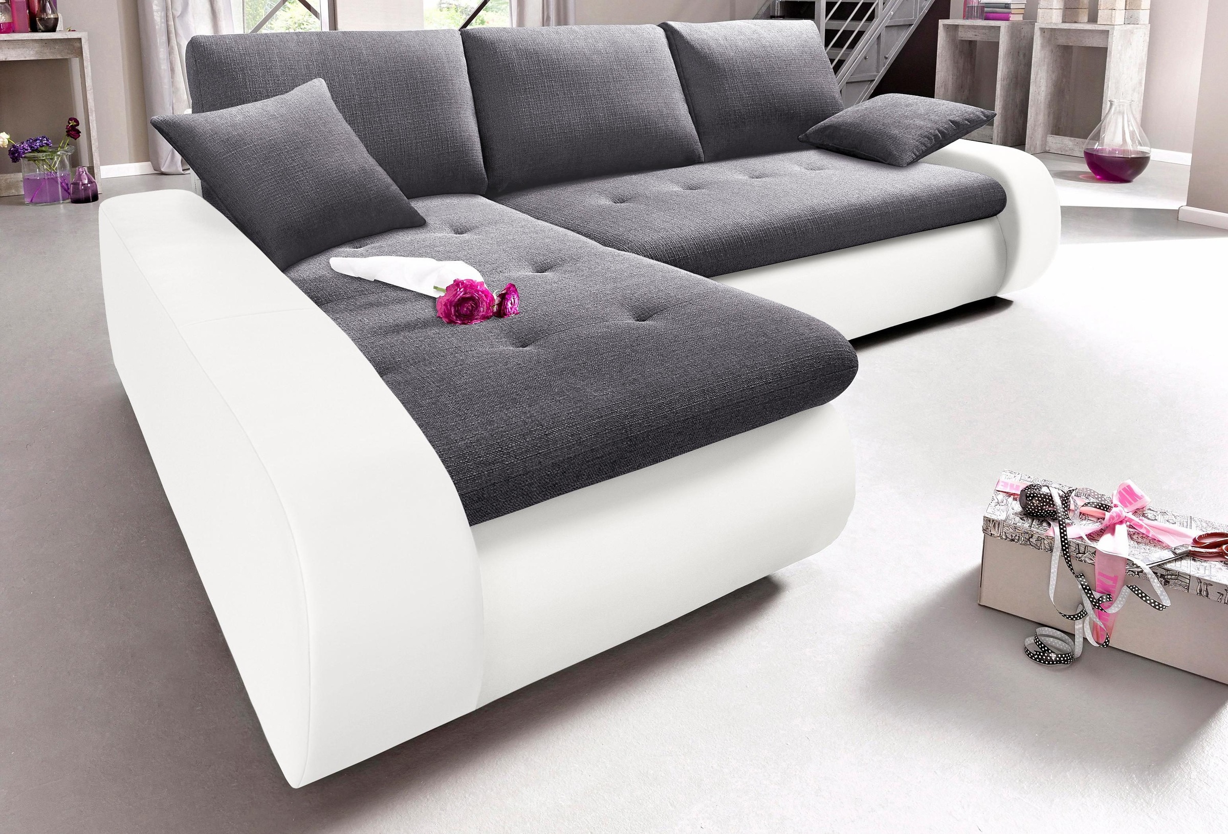 TRENDMANUFAKTUR Ecksofa »Indie, modern und bequem, Materialmix, OTTOs Choice, L-Form«, wahlweise XL oder XXL