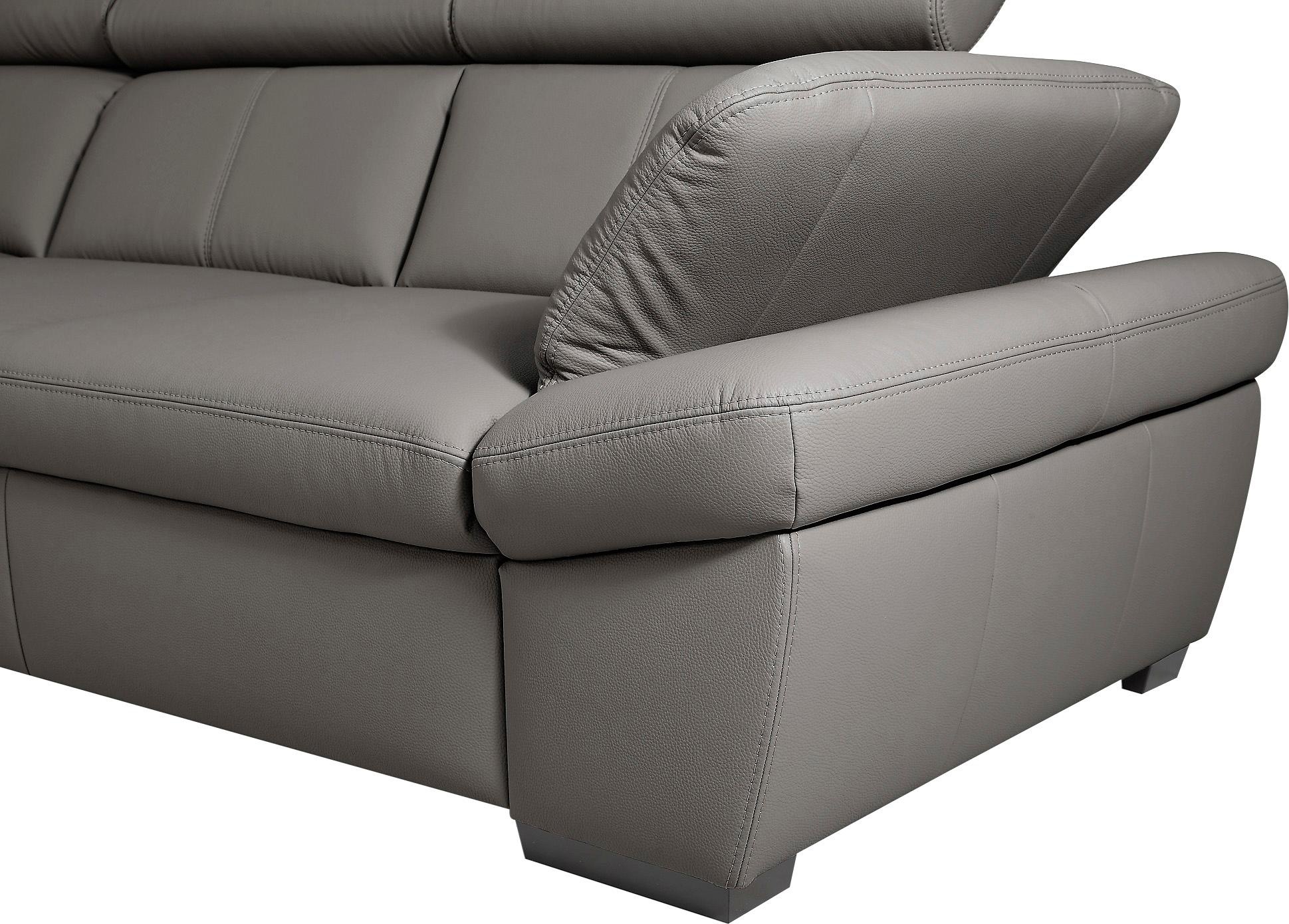 exxpo - sofa fashion Ecksofa »Salerno, klassisch modernes Funktionssofa, hoher Sitzkomfort, L-Form«, inkl. Kopf- und Armteilverstellung, wahlweise mit Bettfunktion