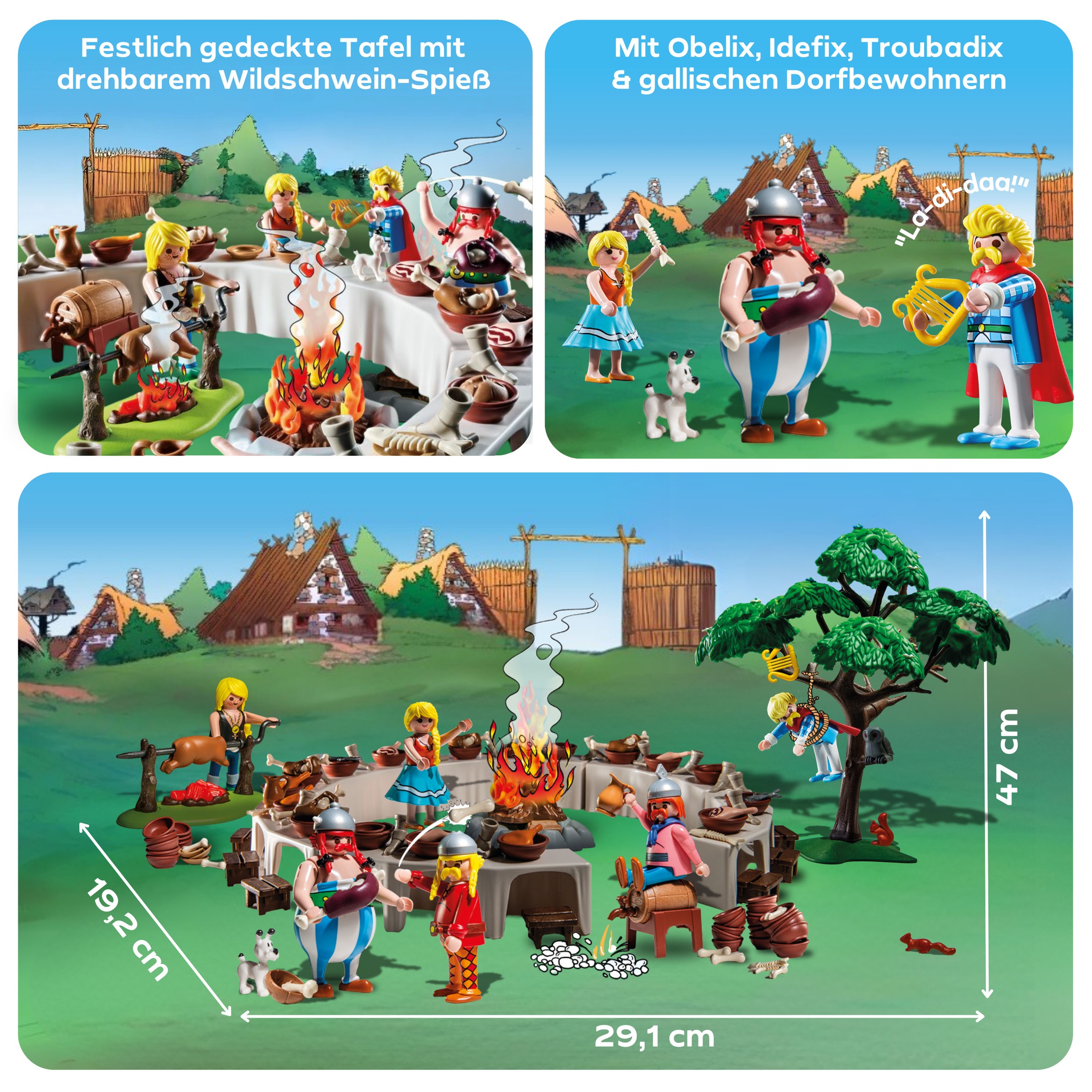 Playmobil® Konstruktions-Spielset »Asterix: Das Dorfbankett (71827), Playmobil Asterix«, (159 St.), Made in Europe
