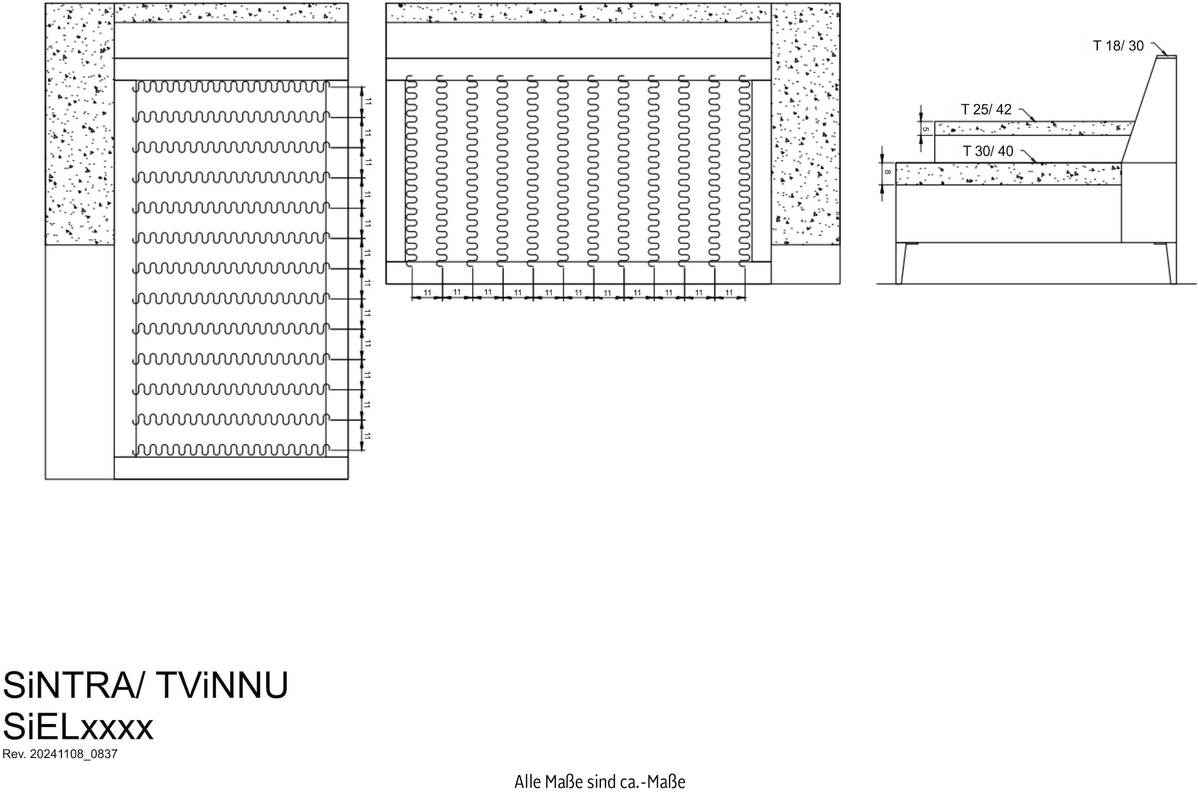 andas Sitzgruppe »TVINNU, Polsterecke L-Form, Schlaffunktion, mit Hocker«, (Set, 2 tlg.), stellbar zum Schlafsofa (Krokodilverbinder)