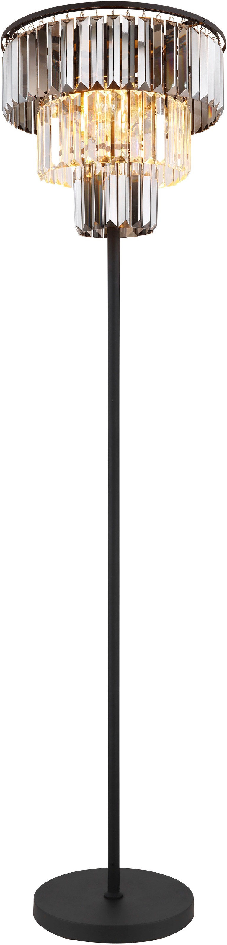 GLOBO LIGHTING Stehlampe »NAXIS« E27 1 Stk. Kristalllampe, Glaskristalle, Design Leuchte, Stehleuchte