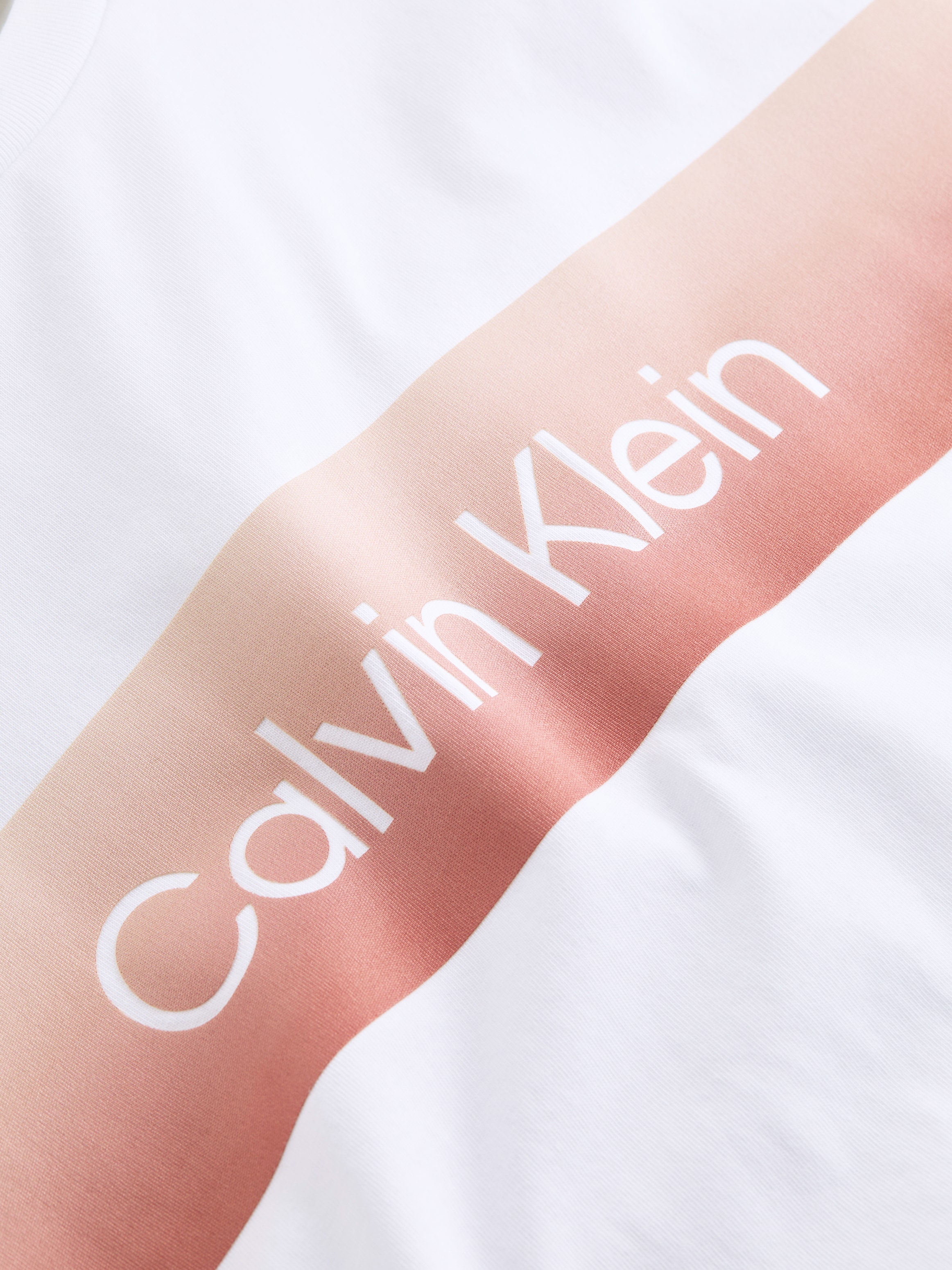 Calvin Klein T-Shirt »LINEAR OMBRE CHEST LOGO T-SHIRT«, mit Ombré-Logo-Druck