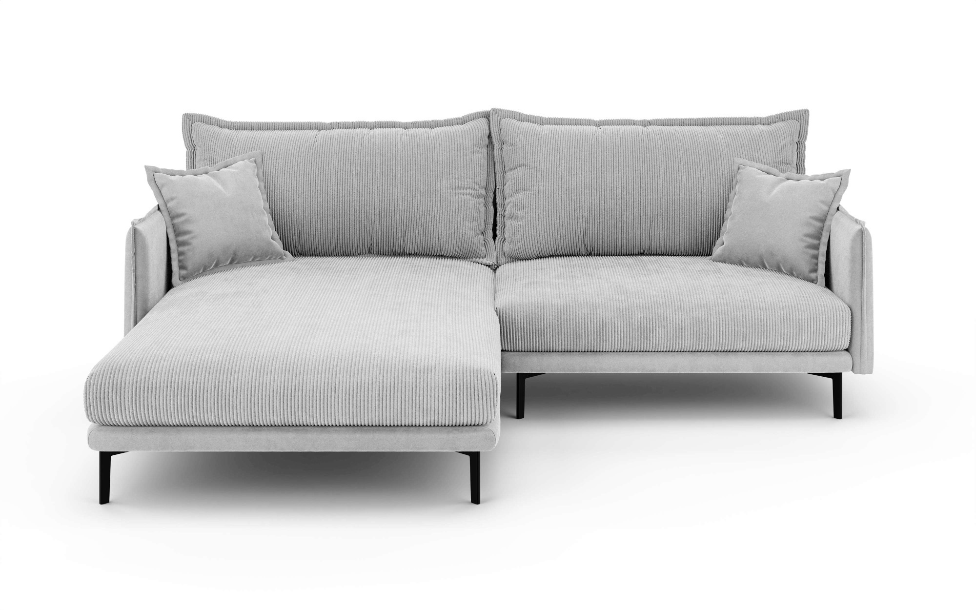 INOSIGN Ecksofa »ALEXANDRIA mit Recamiere rechts oder links bestellbar, moderne Bezüge«, L-Form mit Wellenunterfederung, Maße: B/H/T 246/86/190 cm