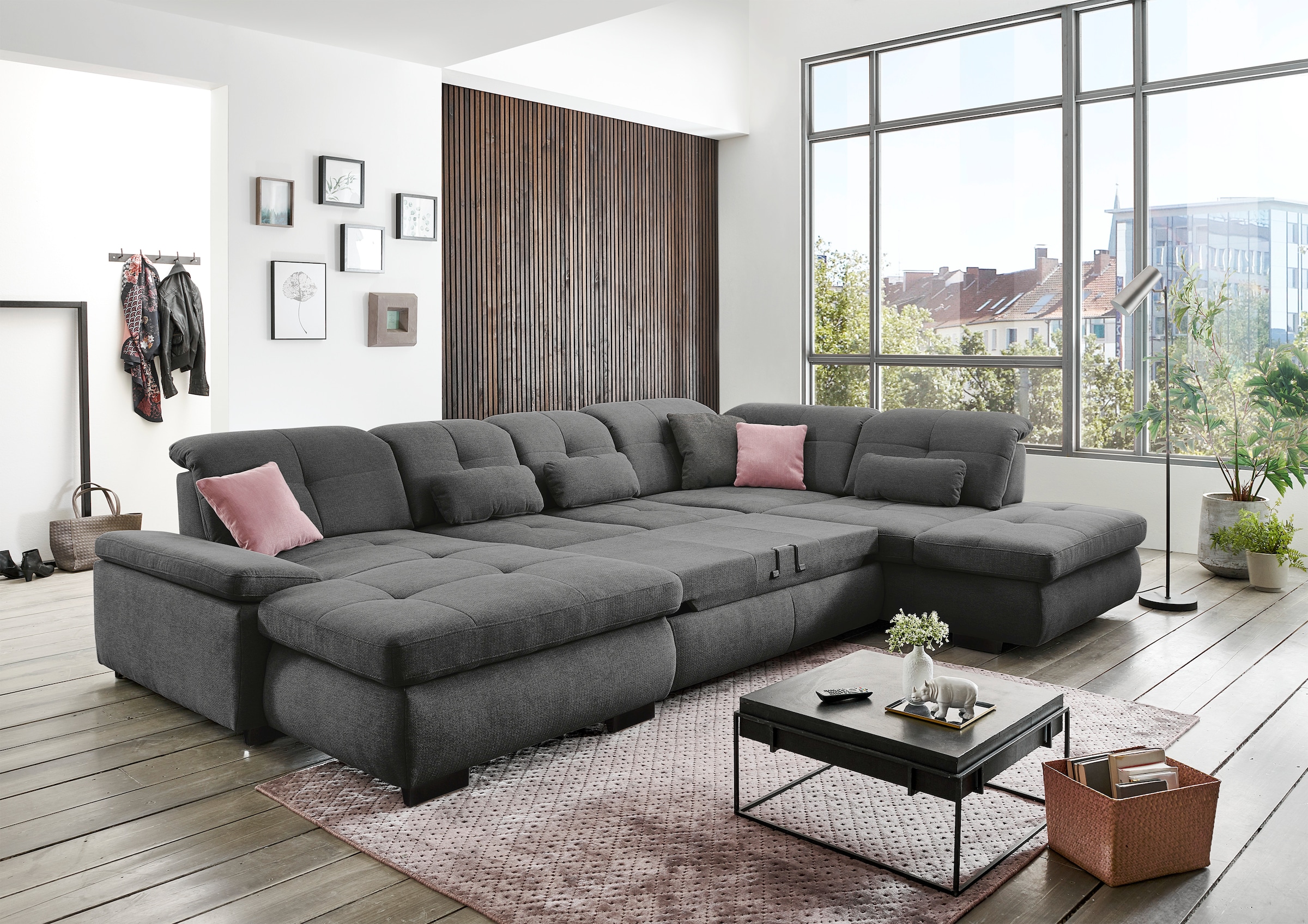 Die PlanBar Ecksofa »MP-IN16012 L-Form, mit Kaltschaum-Polsterung«, inkl. Sitztiefenverstellung wahlweise mit weiteren Funktionen