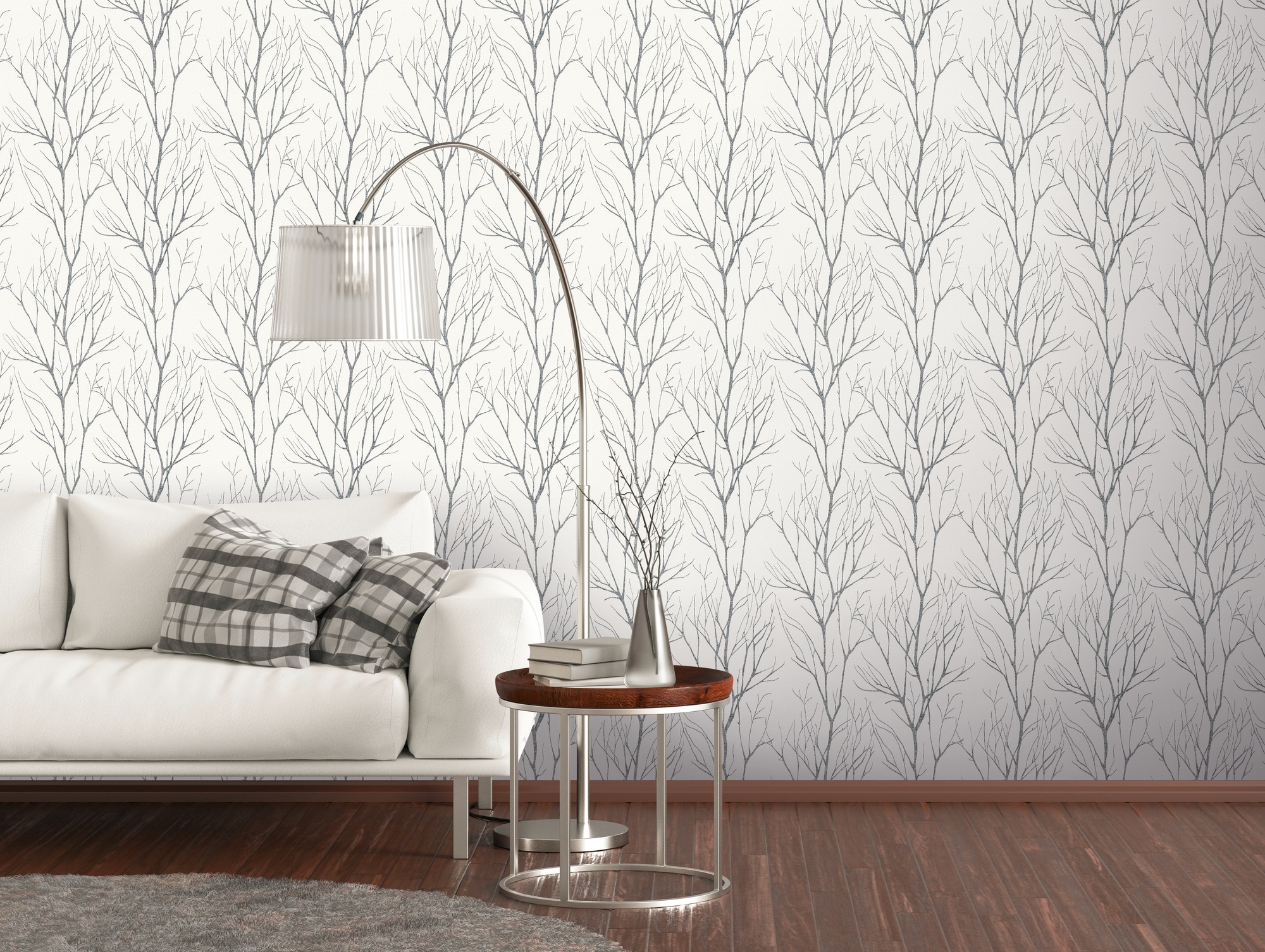 A.S. Création Vliestapete »Attractive 2 Tapete Äste«, matt-gemustert-neutral, Waldtapete Äste Baumtapete strukturiert Tapeten Flur Design Wandtapete