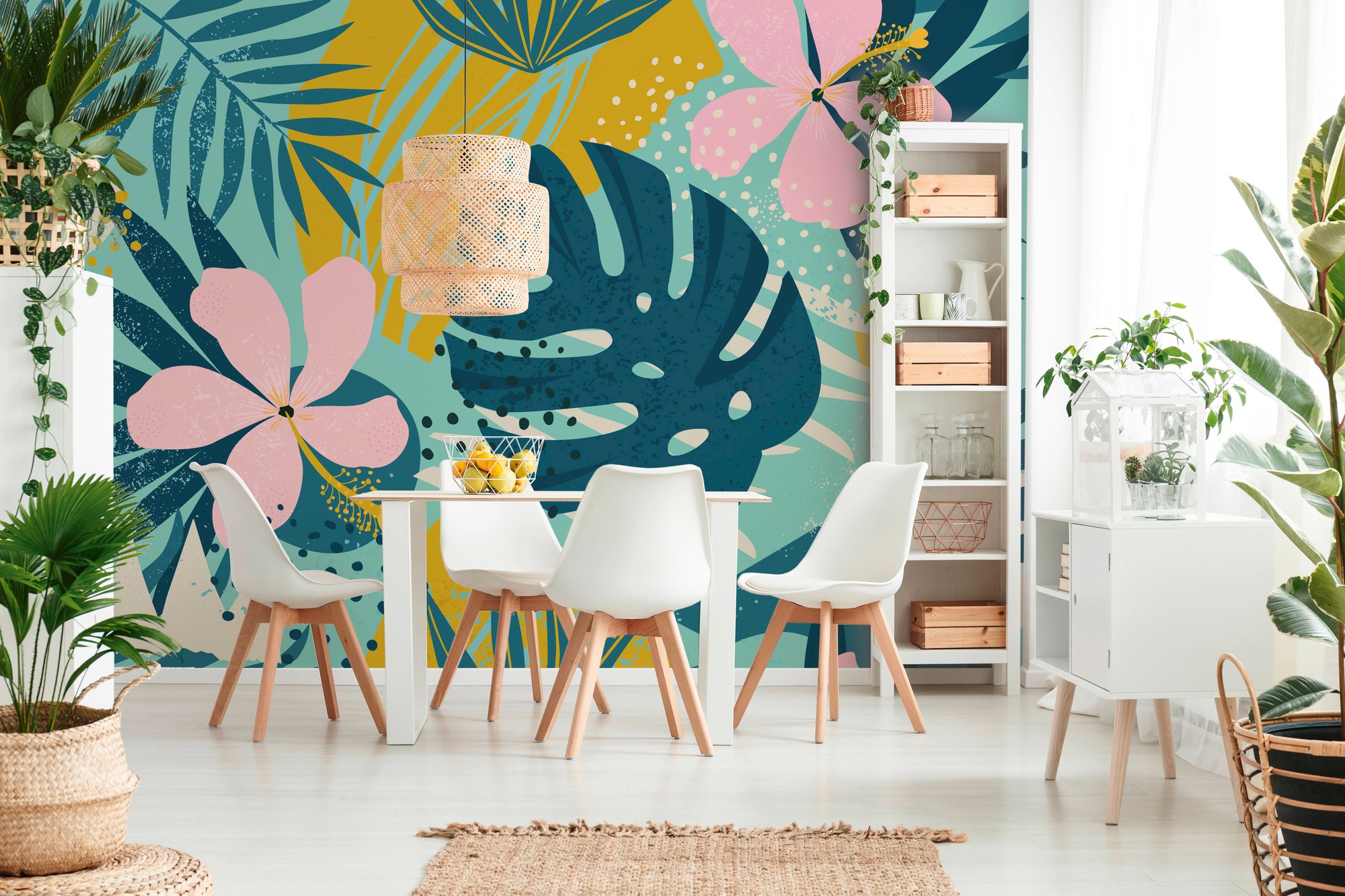 living walls Fototapete »ARTist Jungle Plants« Vlies, Wand, Schräge