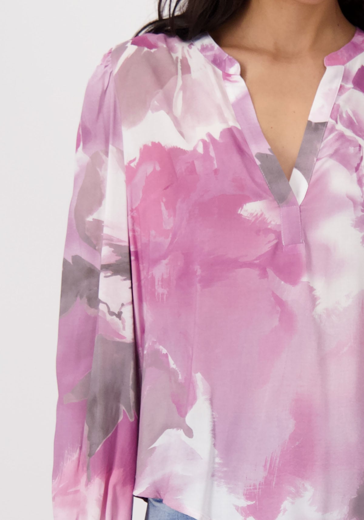 Monari Schlupfbluse, mit allover Blumendruck