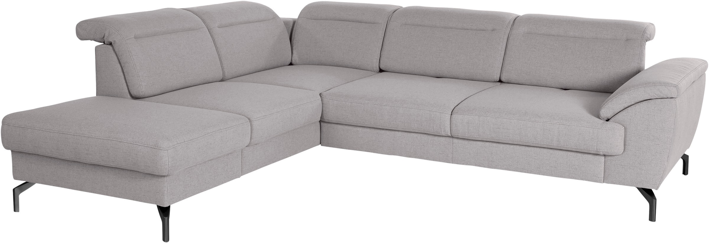 sit&more Ecksofa »Percy L-Form« 15 cm Fußhöhe, Sitztiefenverstellung, wahlw günstig online kaufen