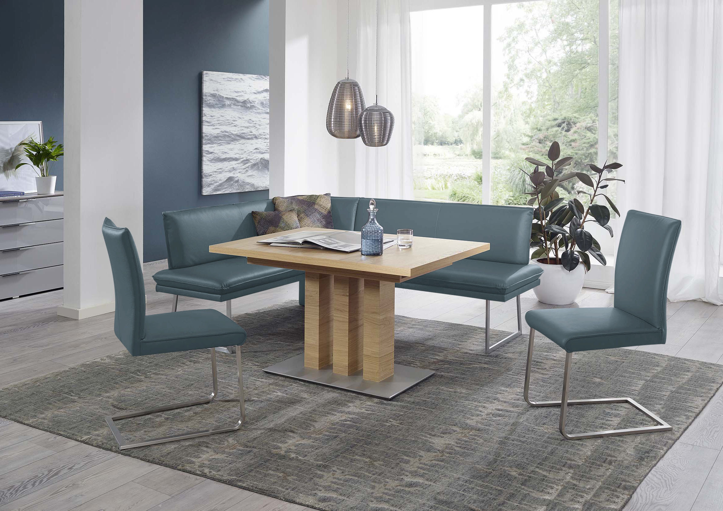 K+W Komfort & Wohnen Essgruppe »Santos III« 4 Stk. tlg. gepolsterte Eckbank günstig online kaufen