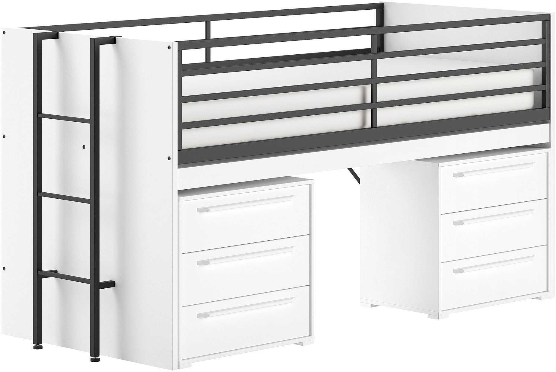 Vipack Stauraumbett »Sam, schlafen und arbeiten in einem, wahlweise Eiche- günstig online kaufen