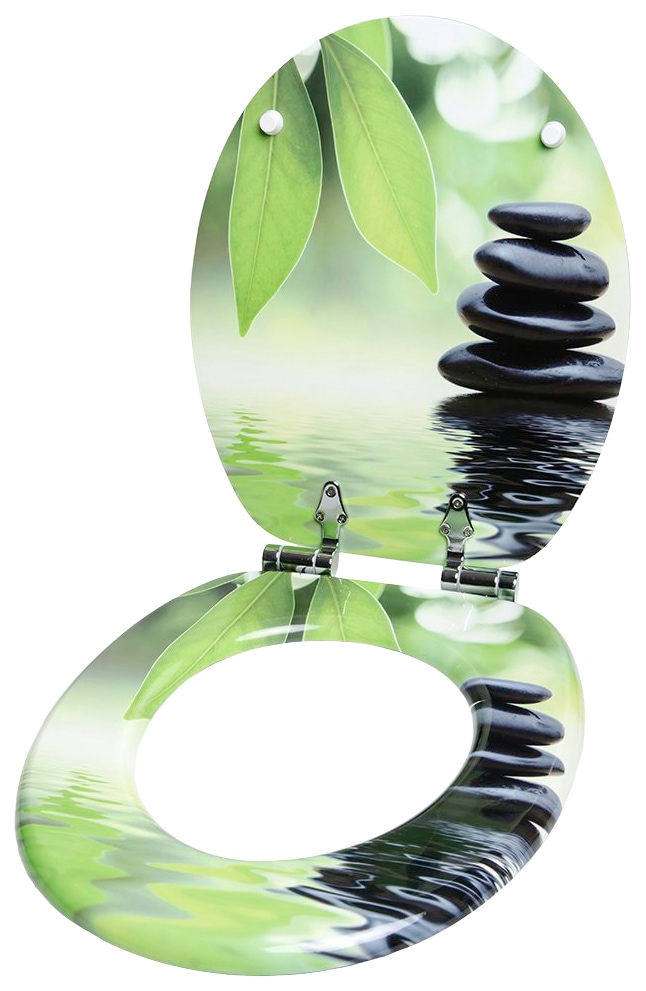 Sanilo Badaccessoire-Set »Harmony«, (Komplett-Set, 3 tlg.), bestehend aus WC-Sitz, Badteppich und Waschbeckenstöpsel