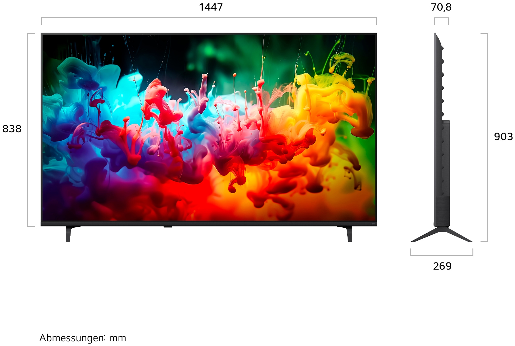 LG QNED-Fernseher »65QNED71B6B« 164 cm/65 ″ Smart-TV