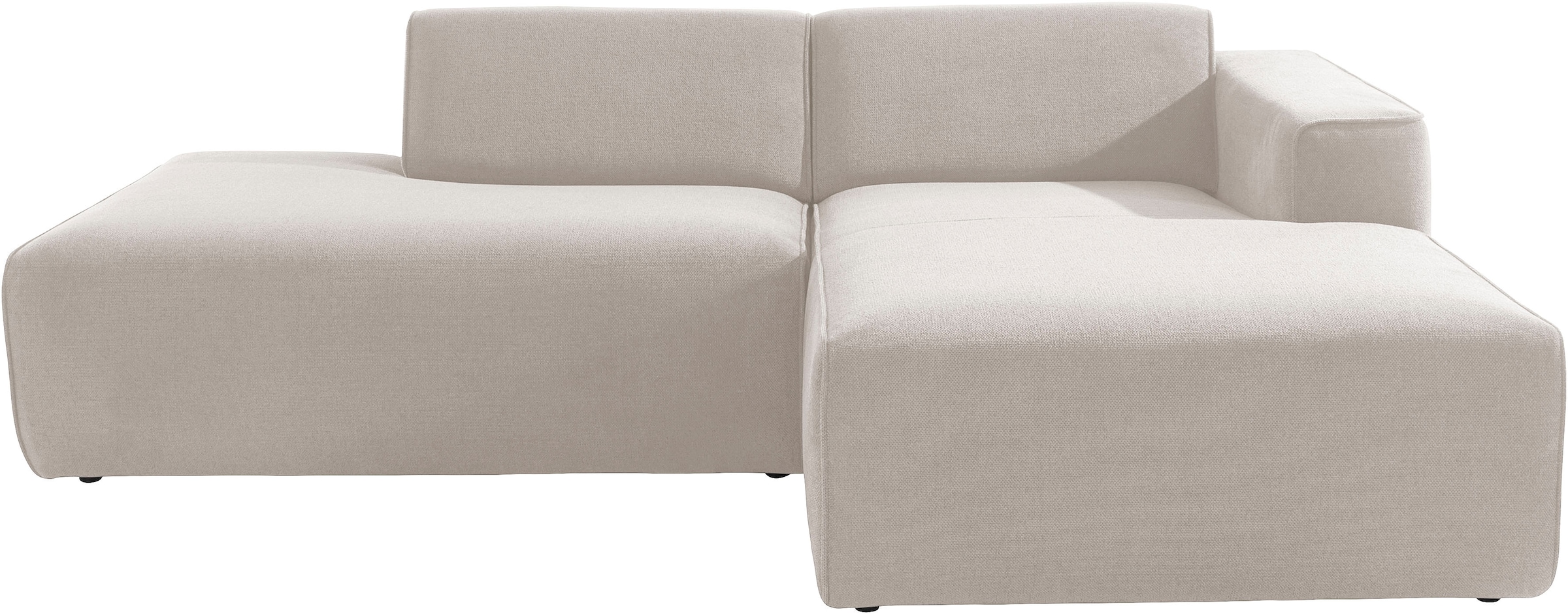 andas Ecksofa "Noord", mit Kedernaht, Breite 227 cm, Cord, Struktur günstig online kaufen