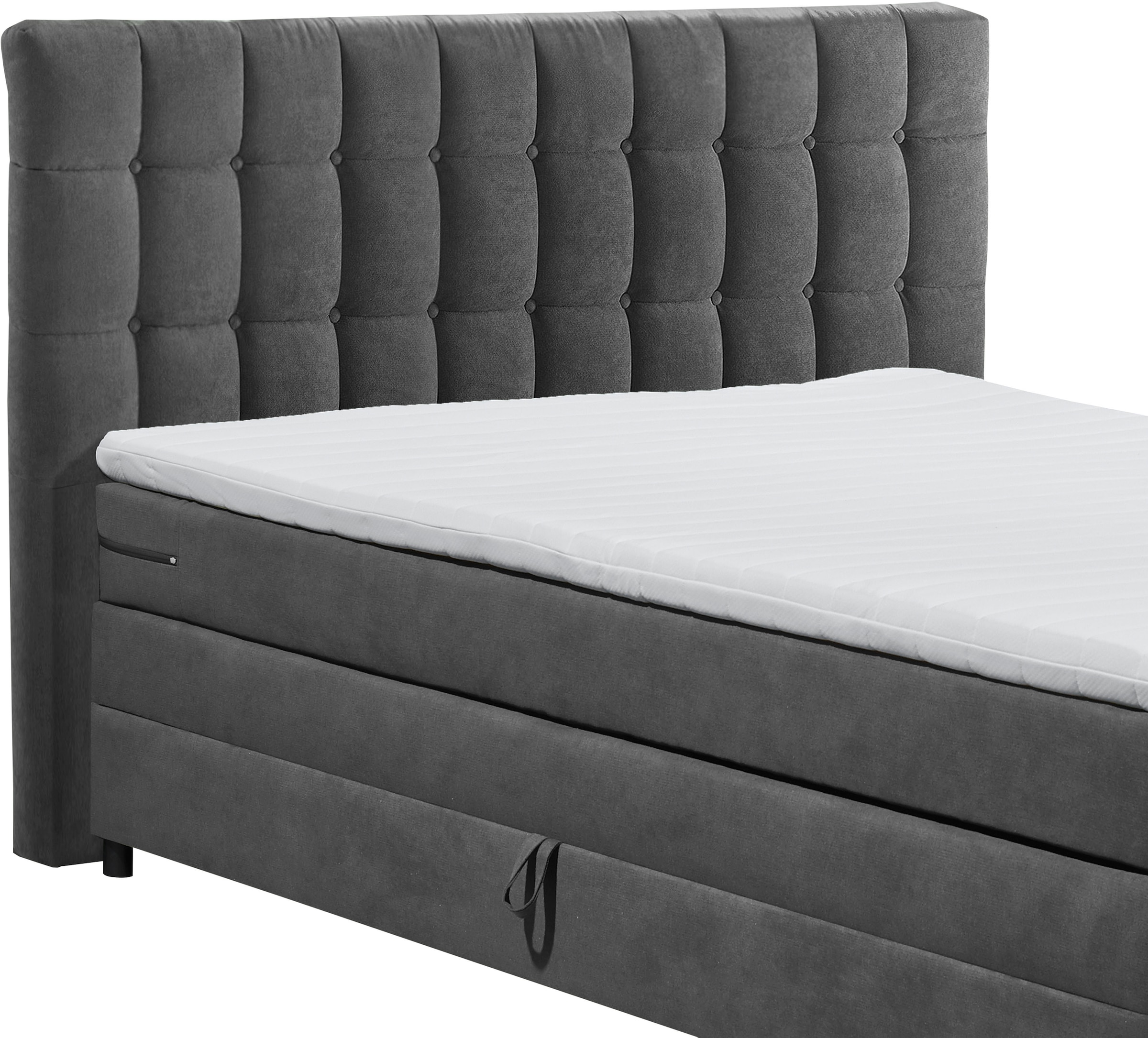 ED EXCITING DESIGN Boxspringbett »Mendoza«, inkl. Bettkasten, erhältlich in den Breiten 160cm & 180cm