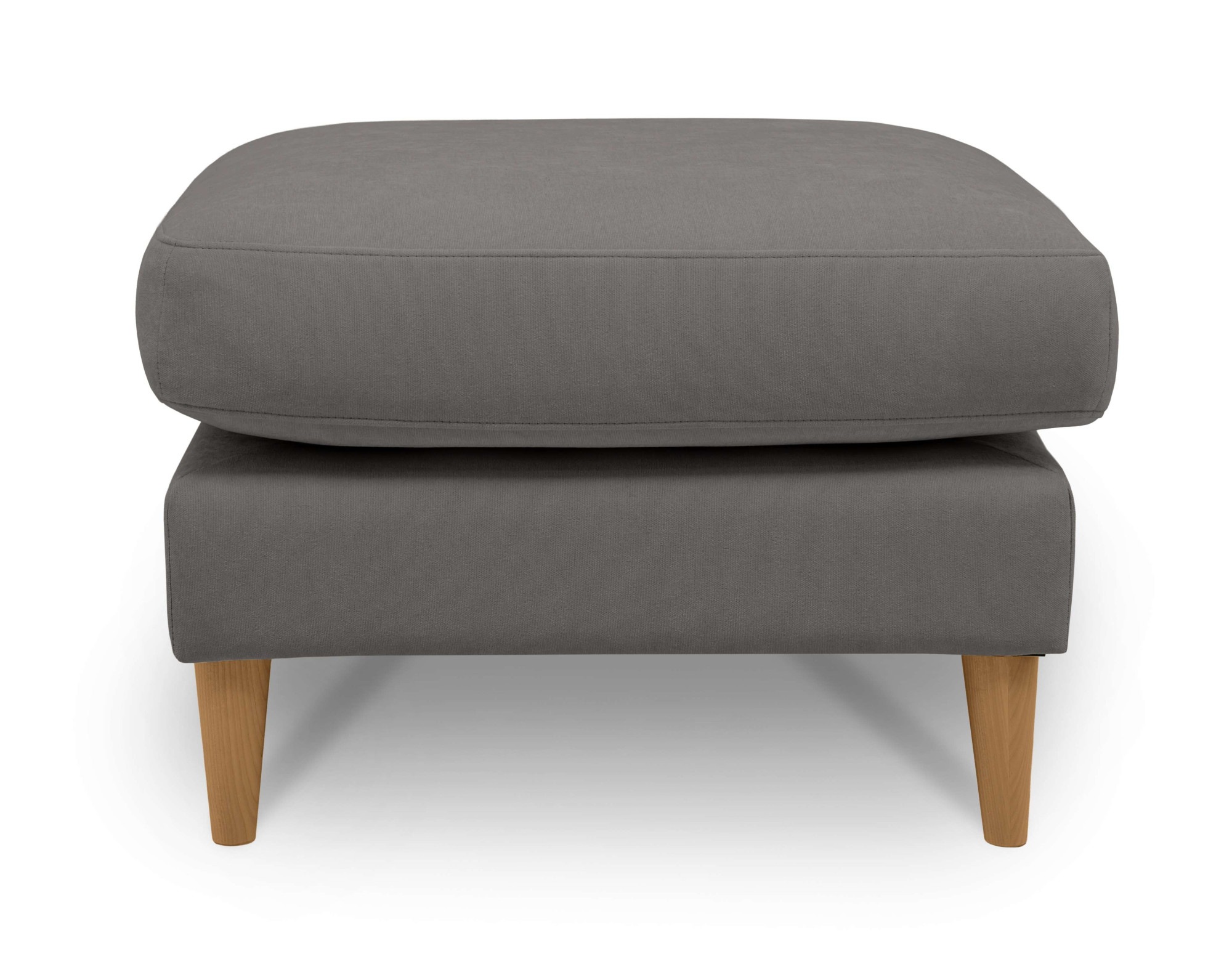 OTTO home Pouf »Finnian« Polsterhocker 70x70 cm, Chenille, Massivholzfüße