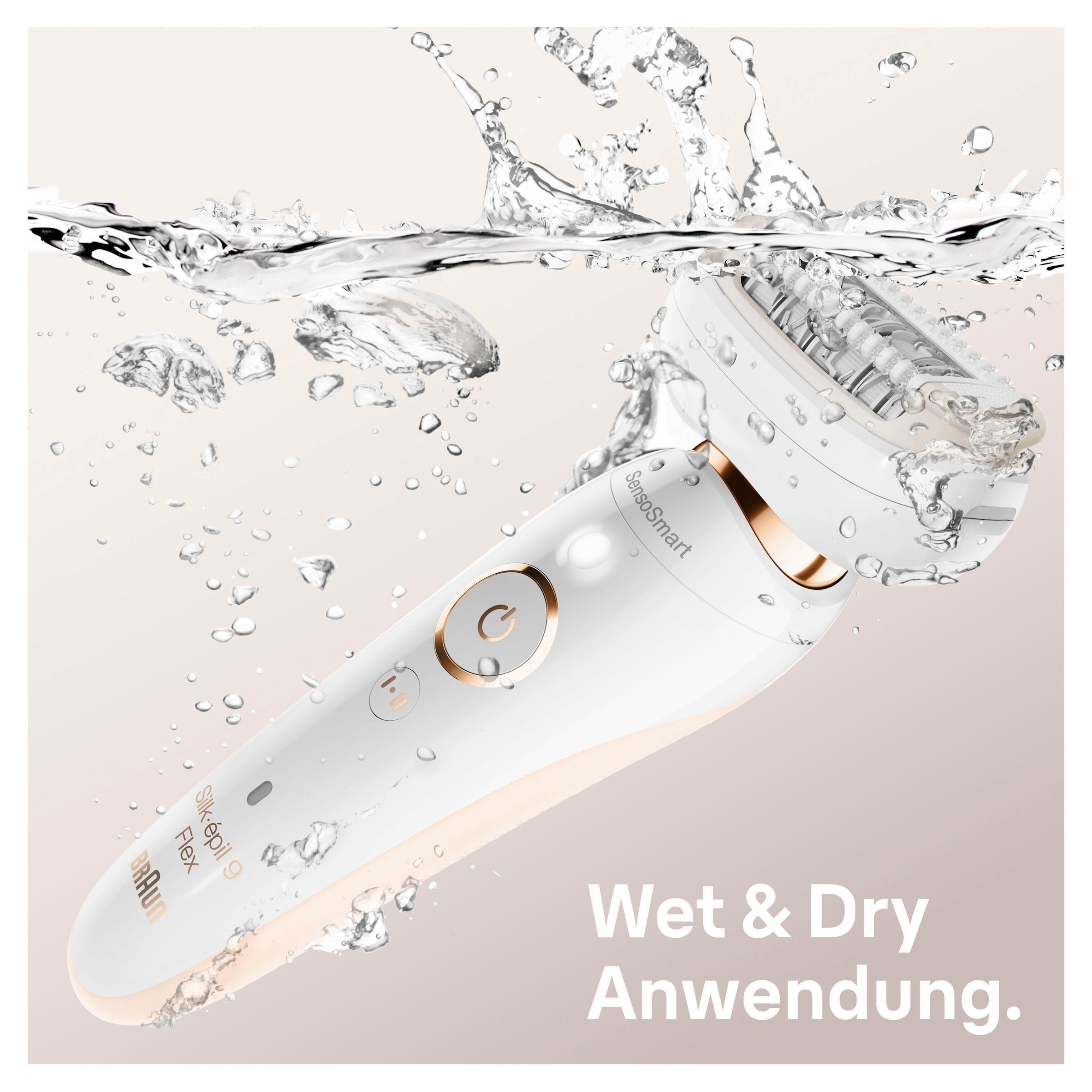 Braun Epilierer »Silk-épil 9 Flex 9100«, kabellose Wet & Dry-Epilation, breiter Kopf mit 40 Pinzetten