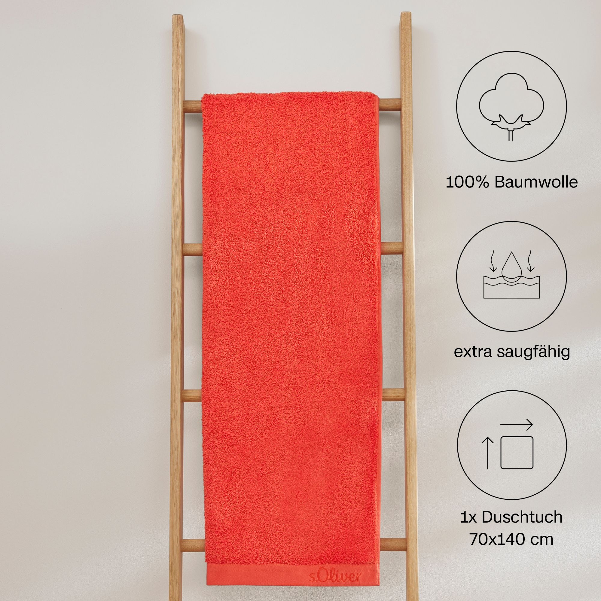 s.Oliver Duschtuch »s. Oliver«, (1 St., Badetuch 70 x 140 cm), besonders we günstig online kaufen