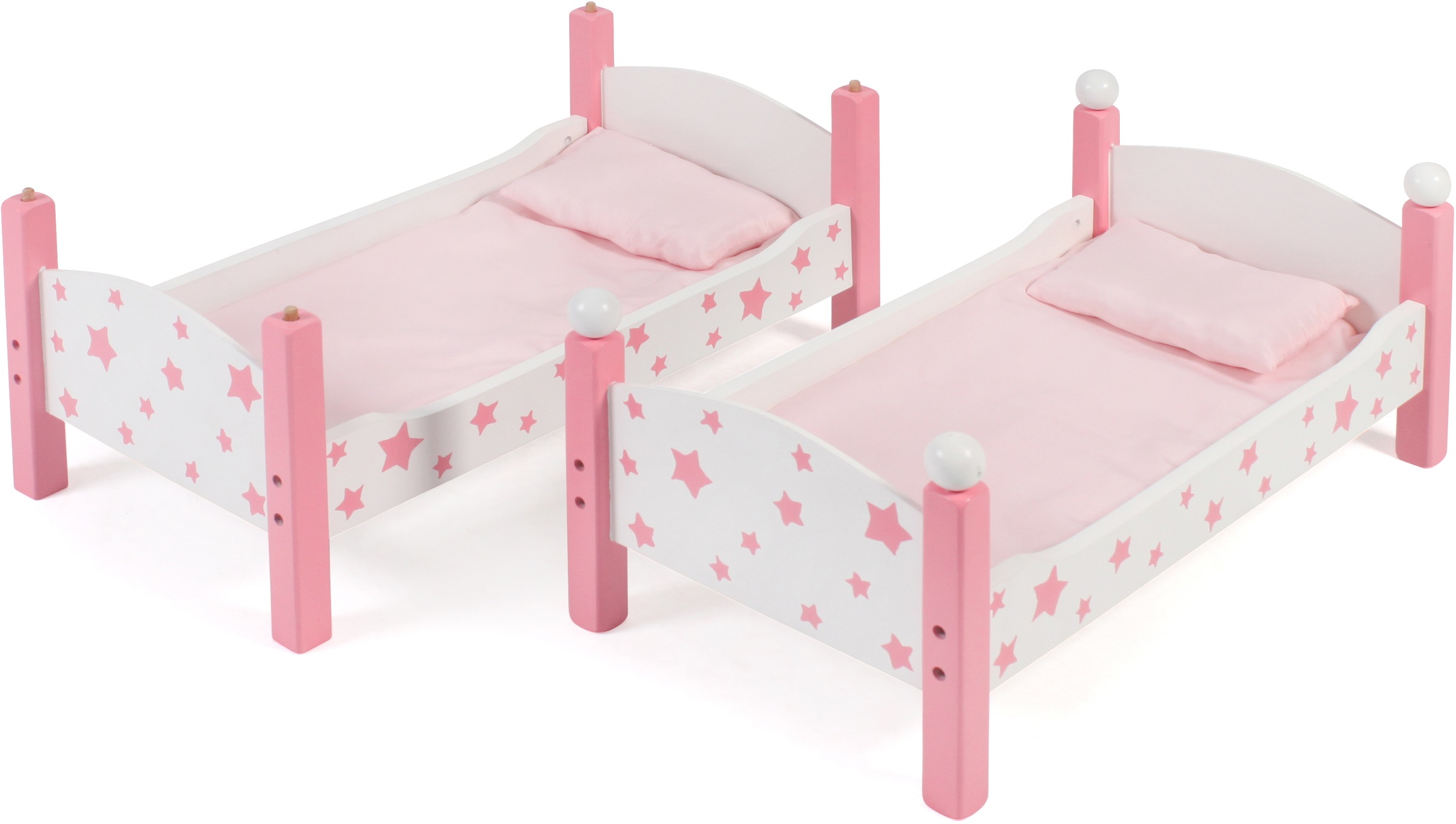 CHIC2000 Puppenbett »Stars Pink«, auch als zwei Einzelbetten verwendbar