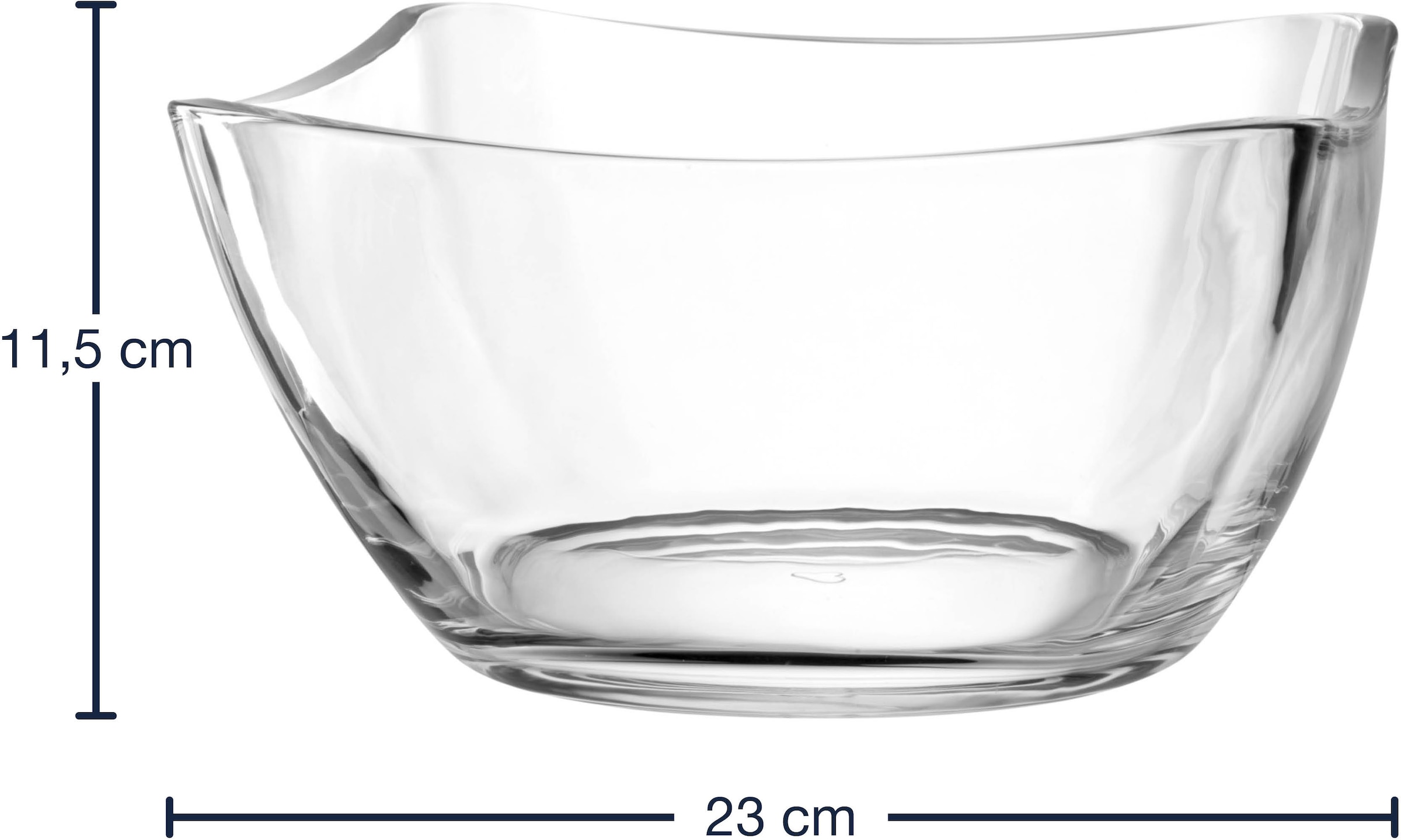 LEONARDO Schale »PIAZZA, ca. 23 cm«, 1 tlg., aus Glas, spülmaschinengeeignet