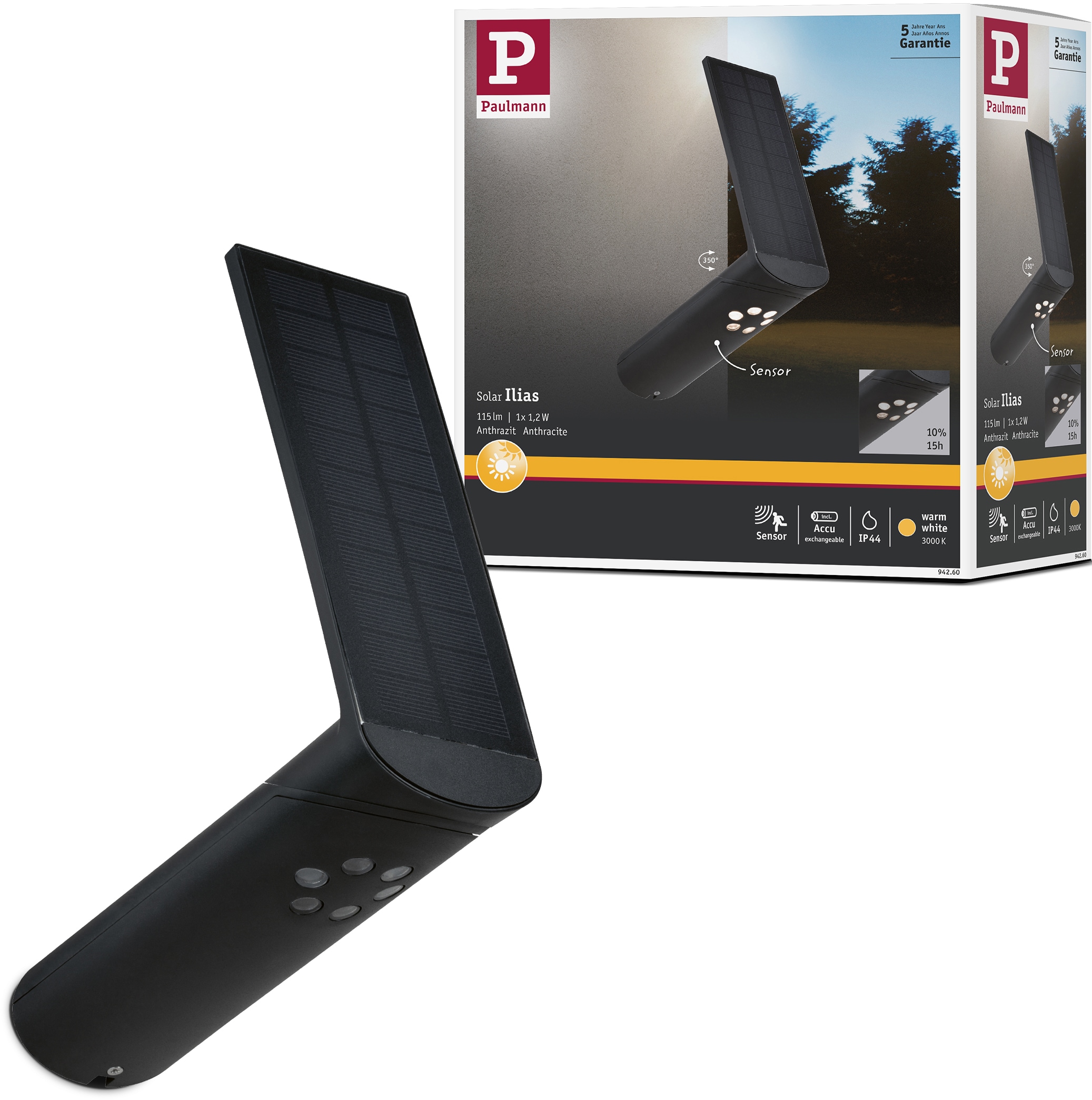 Paulmann LED Außen-Wandleuchte »Ilias« LED-Board 1 Stk. Warmweiß LED-Board, günstig online kaufen