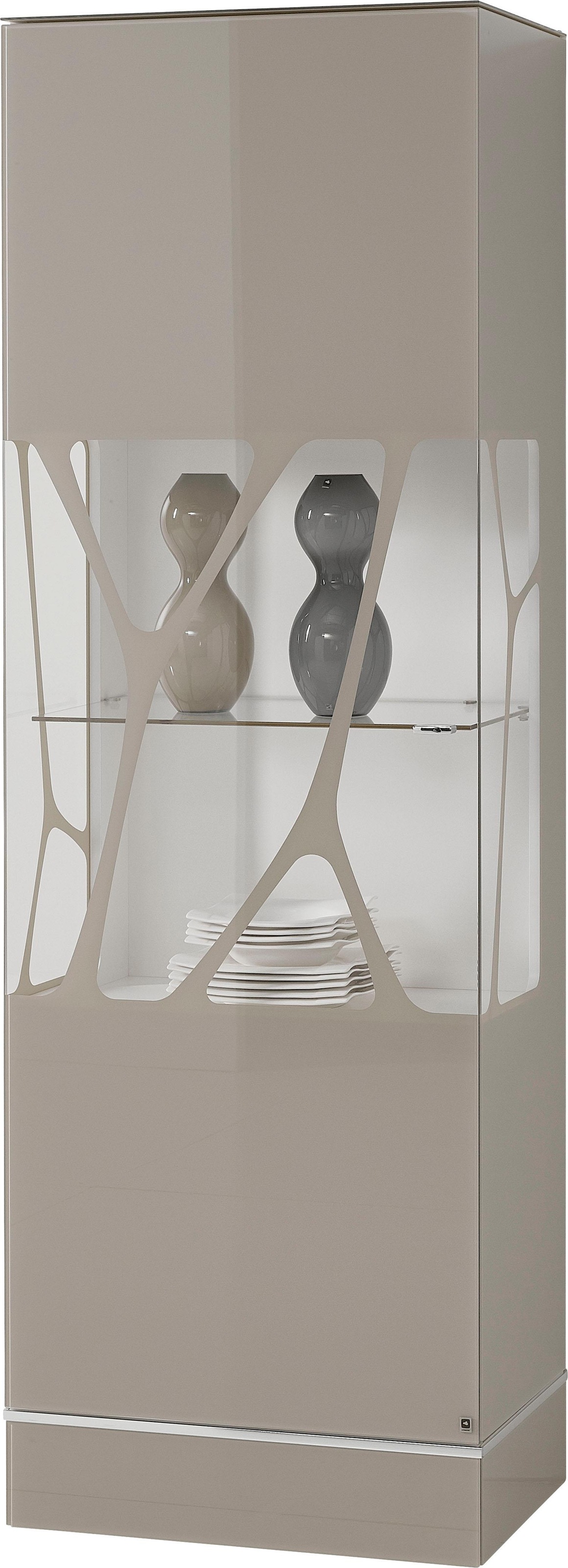 LEONARDO Glasvitrine »CUBE«, mit Genetics, wahlweise mit Beleuchtung, Höhe 192 cm
