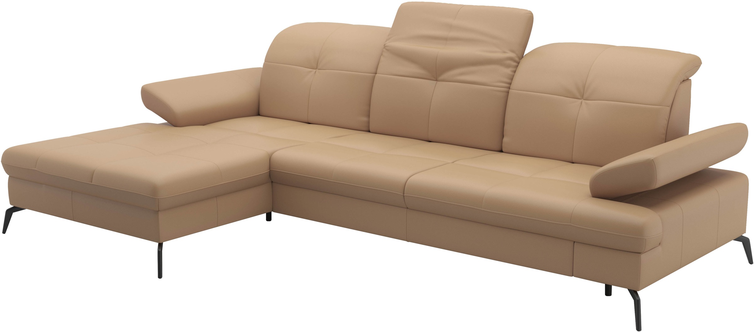 sit&more Ecksofa »Amica, L-Form, inkl. Sitztiefenverstellung & Armteilverstellung«, wahlweise mit Bettfunktion, Bettkasten und Kopfteiverstellung