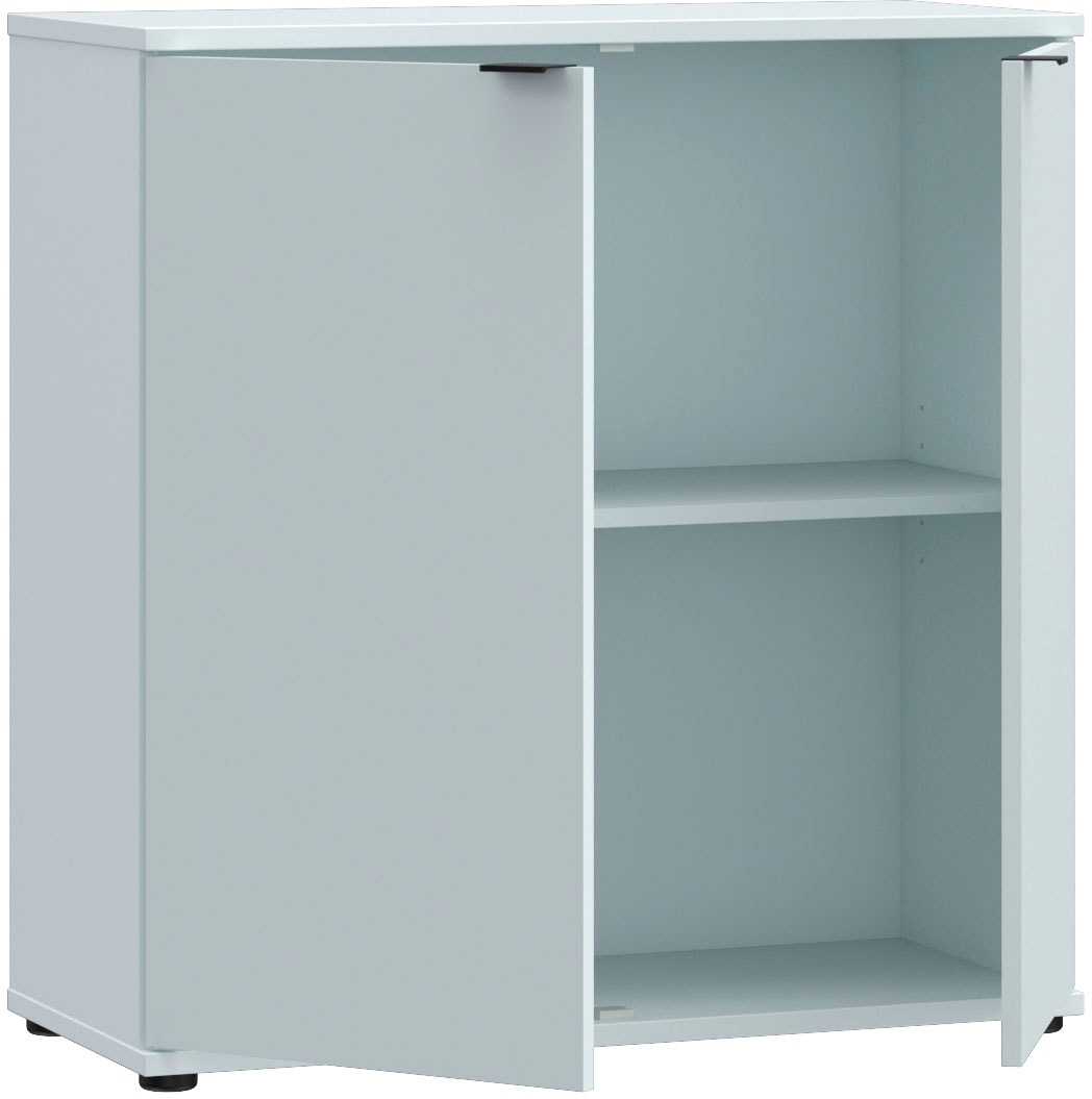 FORTE Kommode »Ganymede«, Kommode, Stauraum, Metallgriffe, 4 Dekore, Breite 80,1cm