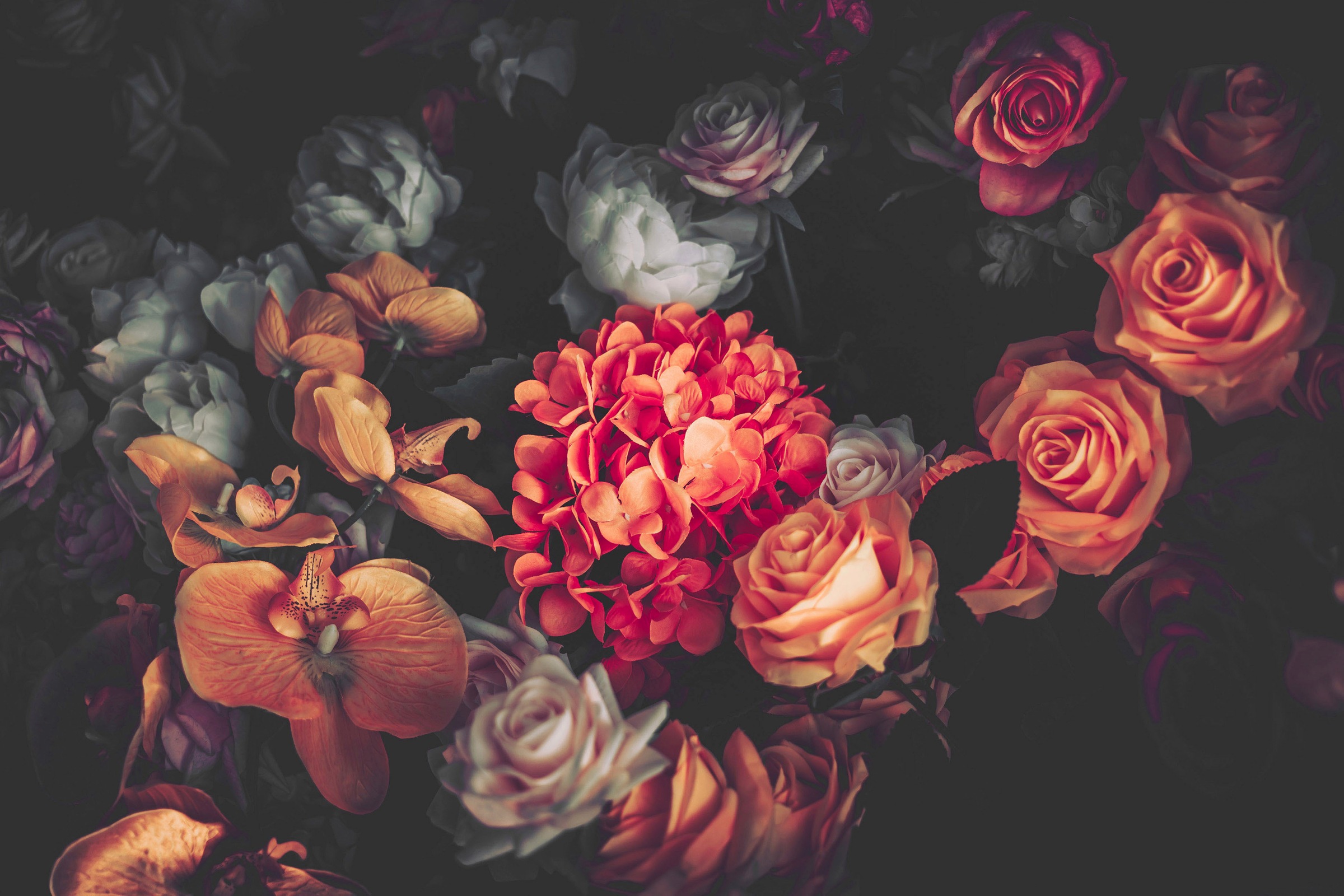 A.S. Création Leinwandbild »Romantic Flower«, Kunst-Blumen-Kinder, (1 St.), Romantische Blumen, Rosen Keilrahmen Leinwand-Bild Wohnzimmer modern
