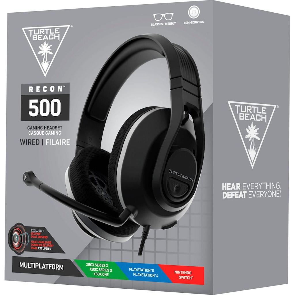 Turtle Beach Gaming-Headset »Recon 500 schwarz«, Mikrofon abnehmbar