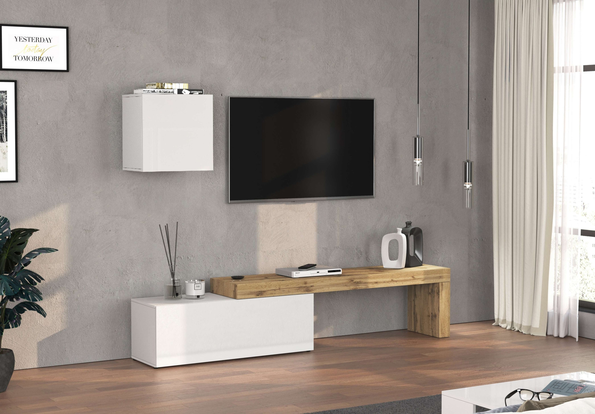 OTTO home TV-Wand »Chronos TV-Set, Wohnwand – Elemente frei platzierbar, Made in Italy« Set, 2-er set, 2 Stk. tlg.