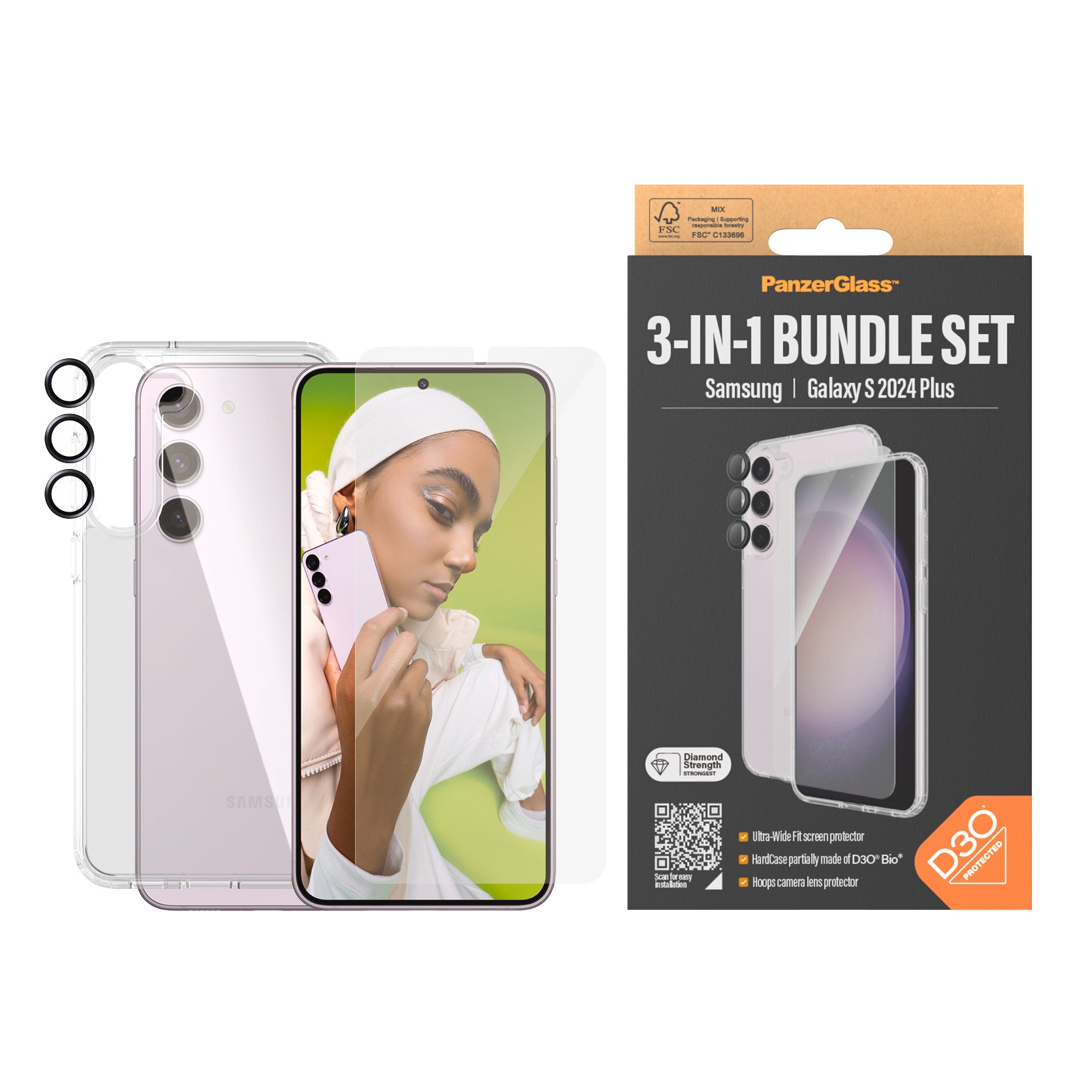 PanzerGlass Displayschutzglas »3-in-1 Bundle Set Screen Protector, Case und günstig online kaufen