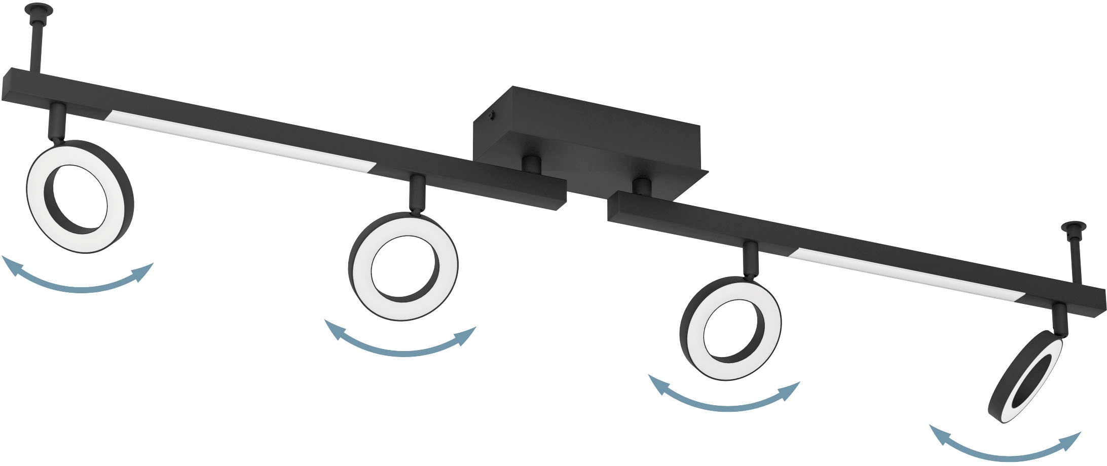 EGLO Deckenspot »CARDILLIO 2«, Leuchtmittel LED-Modul | LED fest integriert, Deckenspot in schwarz aus Alu, Stahl - 3,2W und 3,3W - Warmweiß