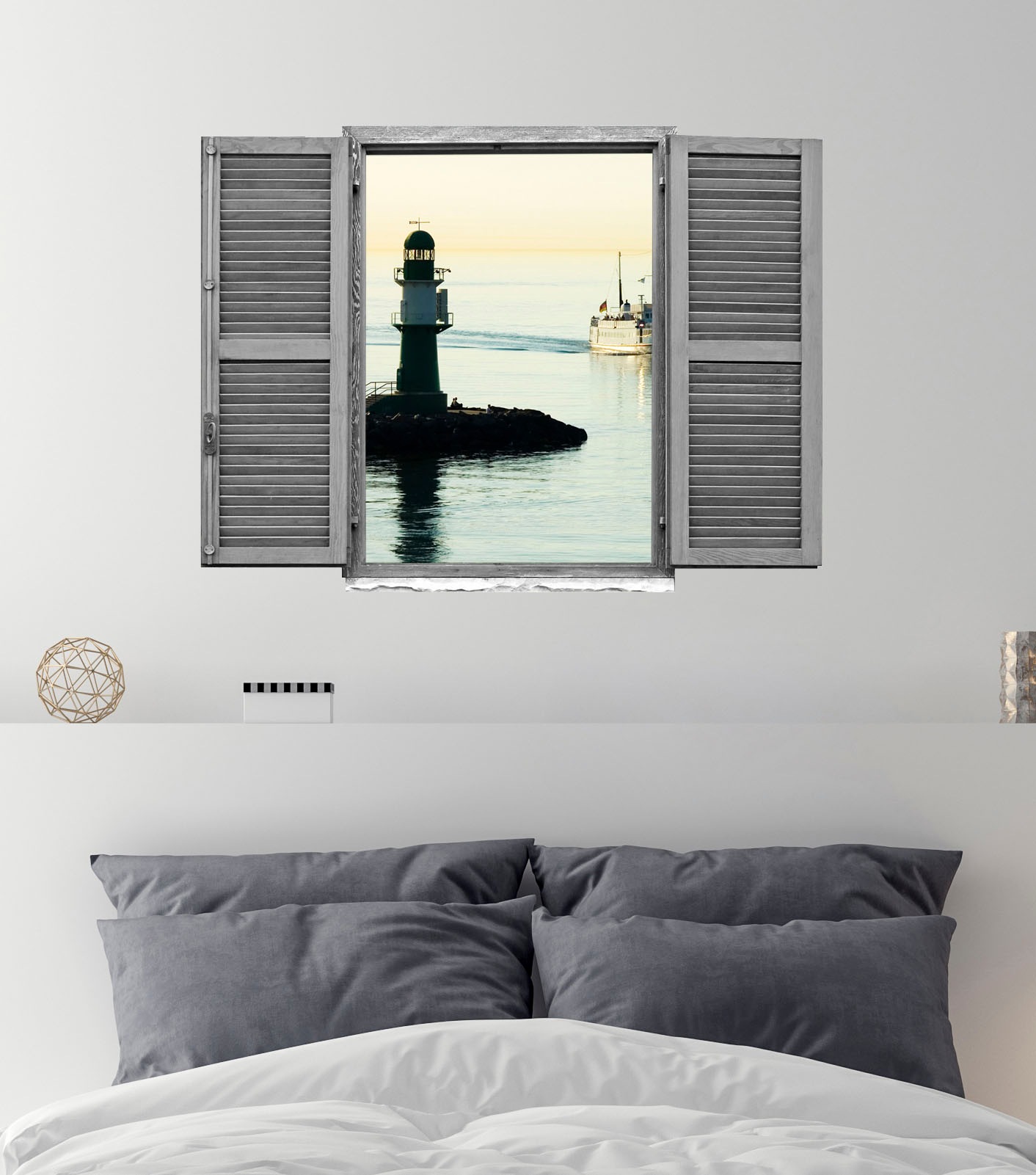 queence Wandtattoo »Leuchtturm« Wandsticker, Wandbild, selbstklebend, 3D, F günstig online kaufen