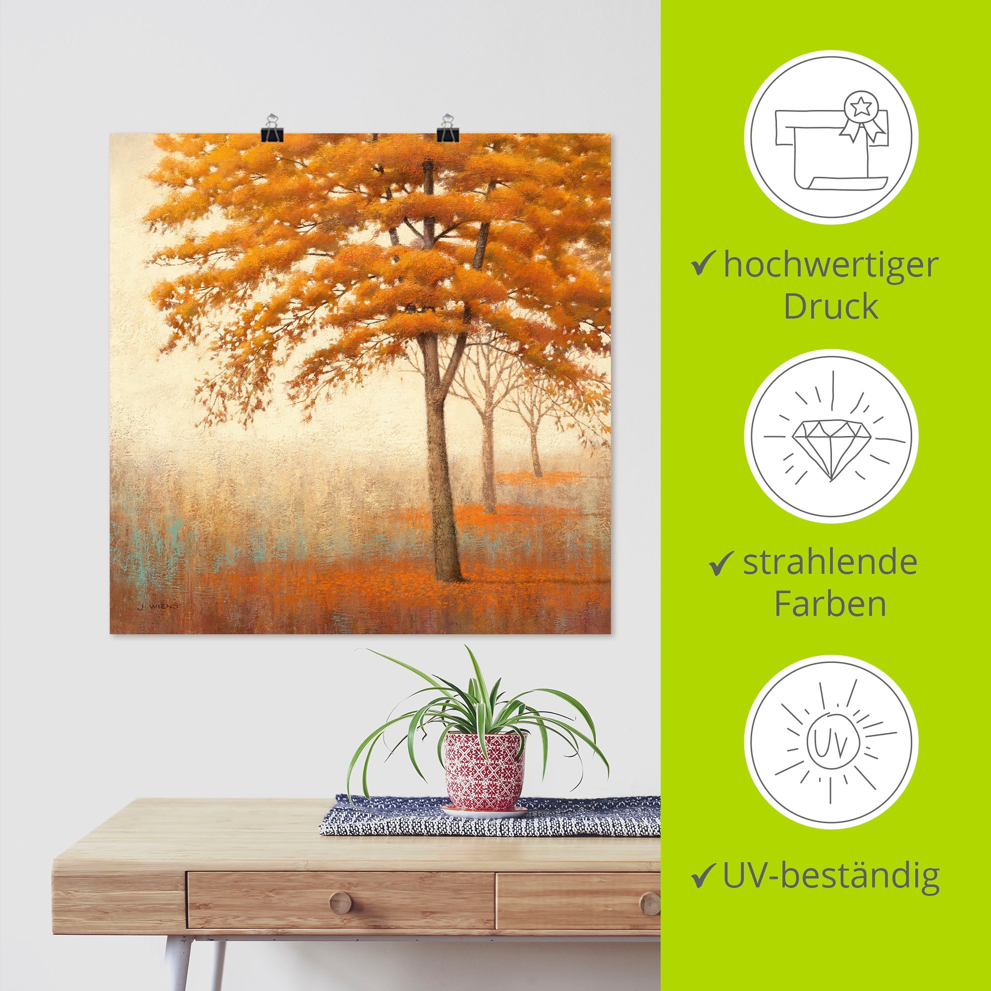 Artland Wandbild »Herbst Baum I«, Bäume, (1 St.), als Leinwandbild, Poster in verschied. Größen