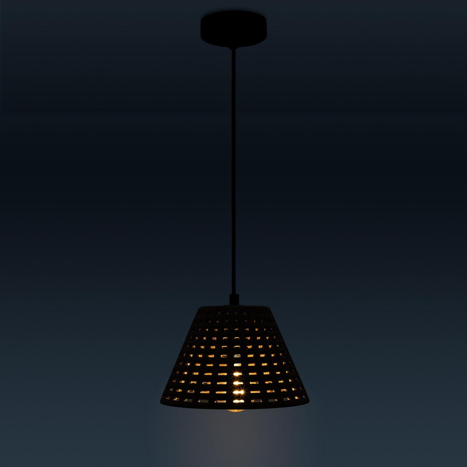 Paco Home Pendelleuchte »GITTA«, 1 flammig-flammig, Hängelampe LED, E27  Gitter Lampe Wohnzimmer Esszimmer Küche Beton auf Rechnung bestellen