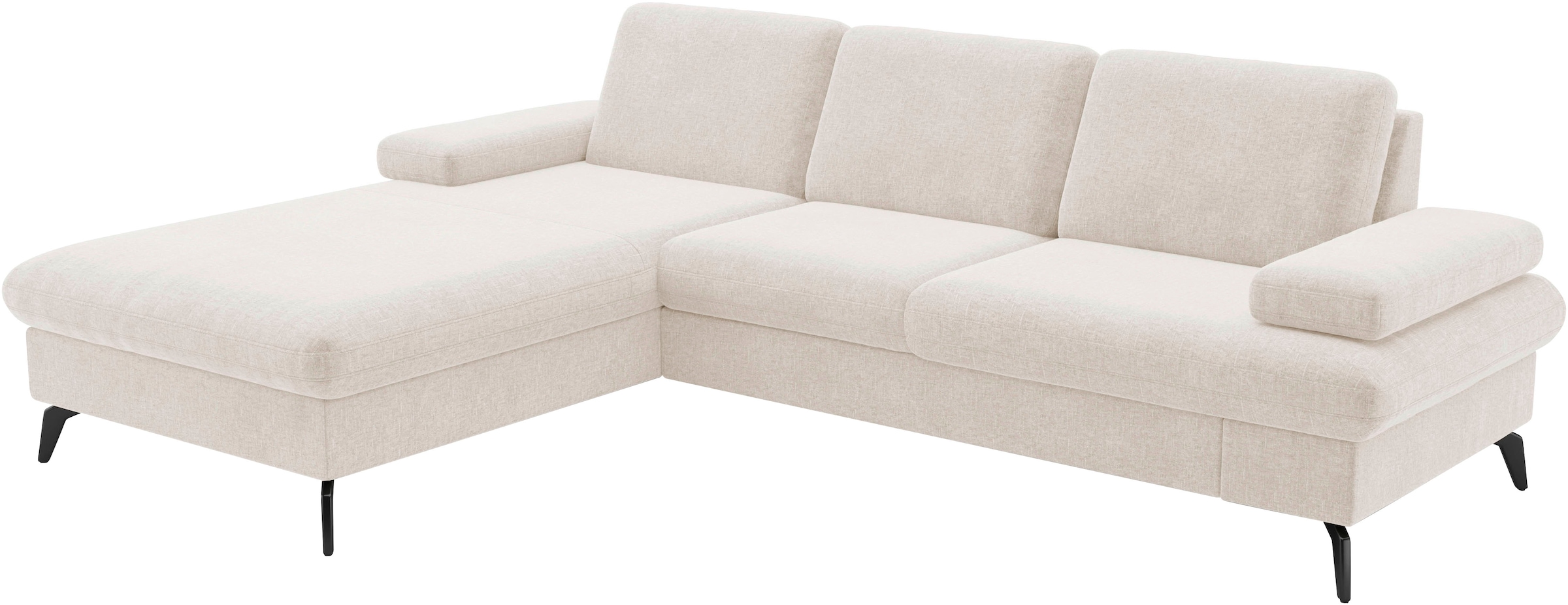 sit&more Ecksofa »Morris Jubi L-Form, B: 247 cm«, mit Armteilfunktion & 1 Zierkissen, optional Bettfunktion