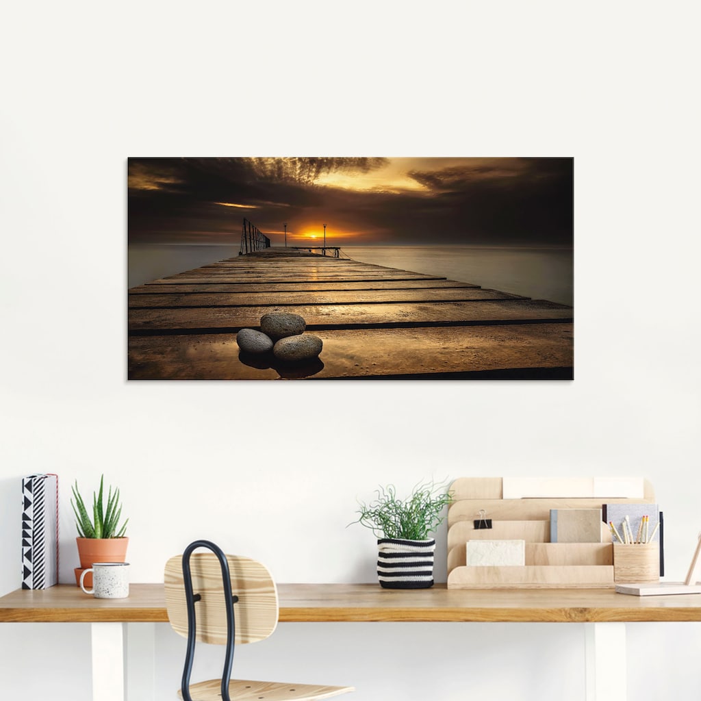 Artland Glasbild »Sonnenaufgang am Schwarzen Meer«, Sonnenaufgang & -untergang, (1 St.)